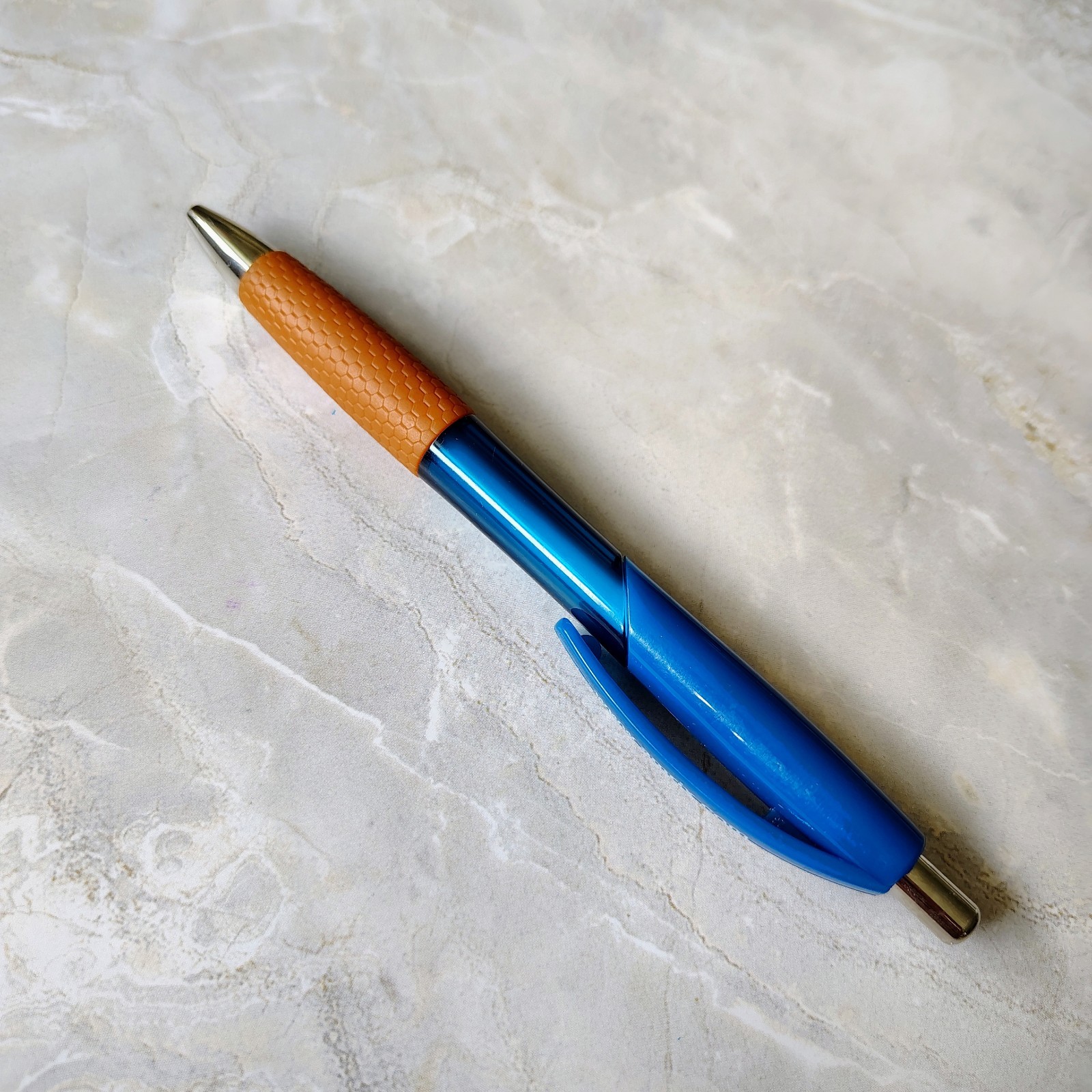 HTF Amrix Pharmaceutical Drug Rep Promo Advertising Pen RARE Blue Orange