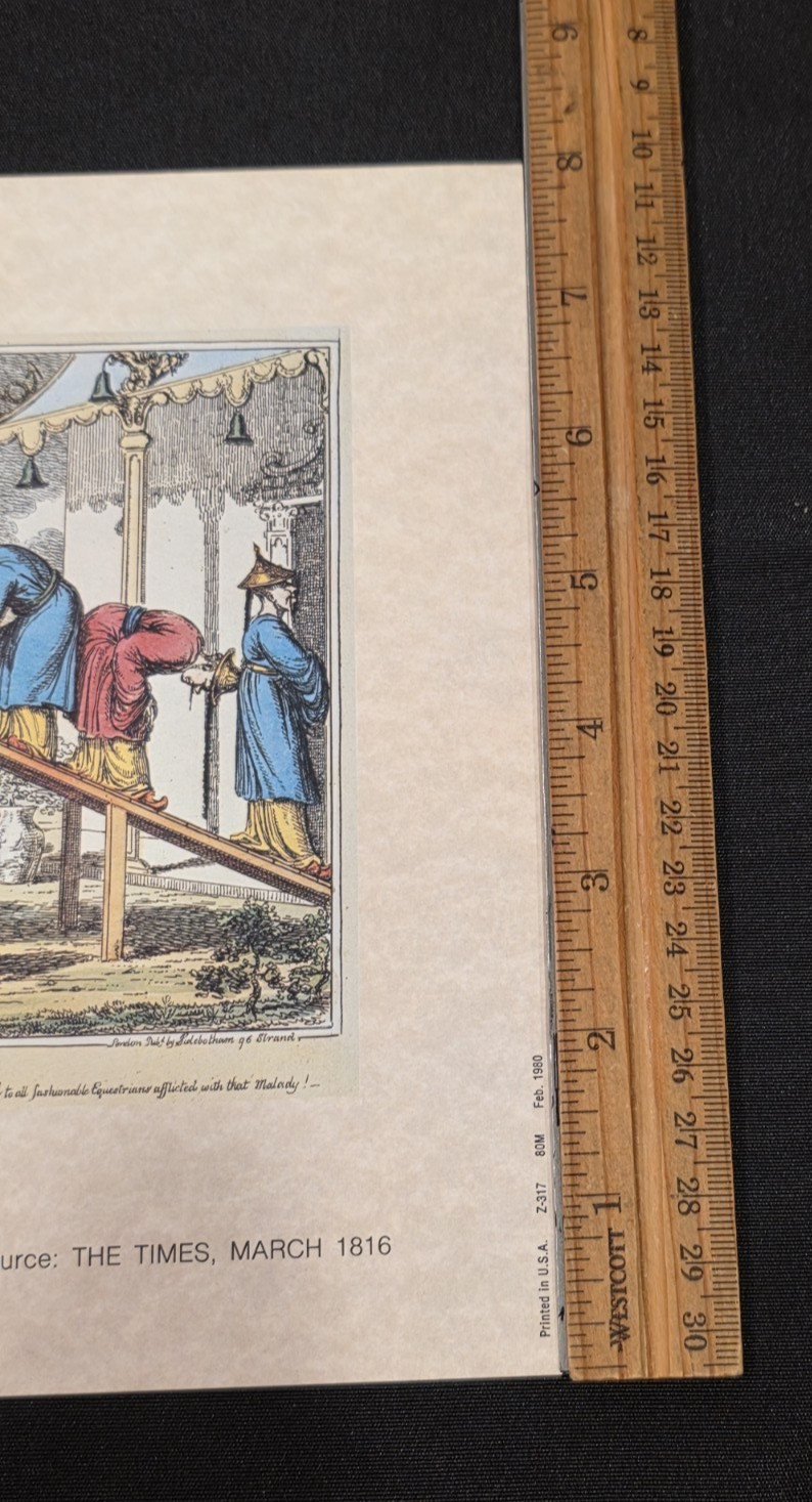 Vtg. Burroughs Welcome Co Pharmacy Print Royal Authority by George Cruikshank