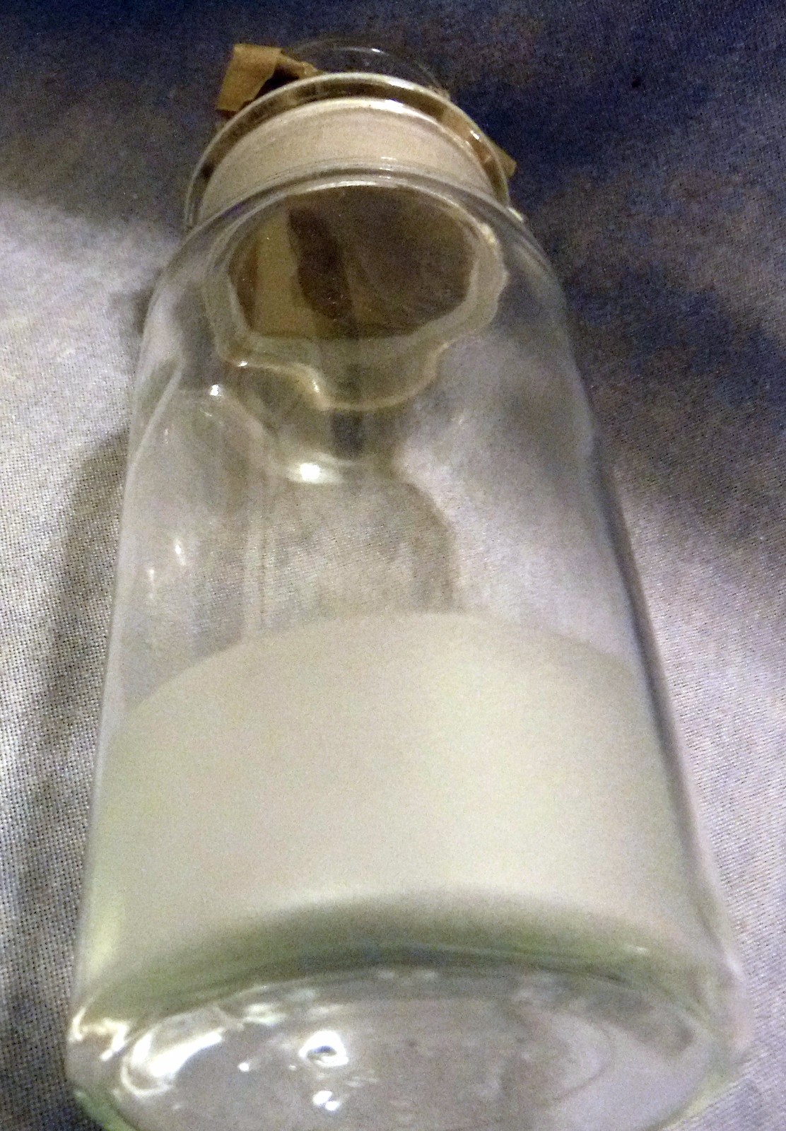 NOS TCW (Wheaton) Co 8oz Apothecary Jar w Lid Powder Surveillance Bottle US NAVY