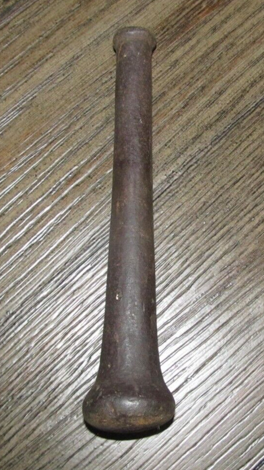 Antique Cast Iron Mortar & Pestle Chalice Shape Witches Potion Halloween Medical