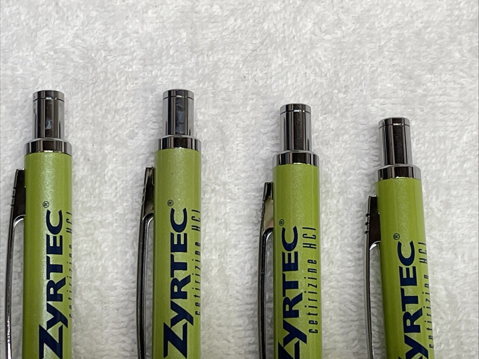 Zyrtec Pen Drug Rep Pens Pharma Metal Weighted Promo Tested and working Lot of 7