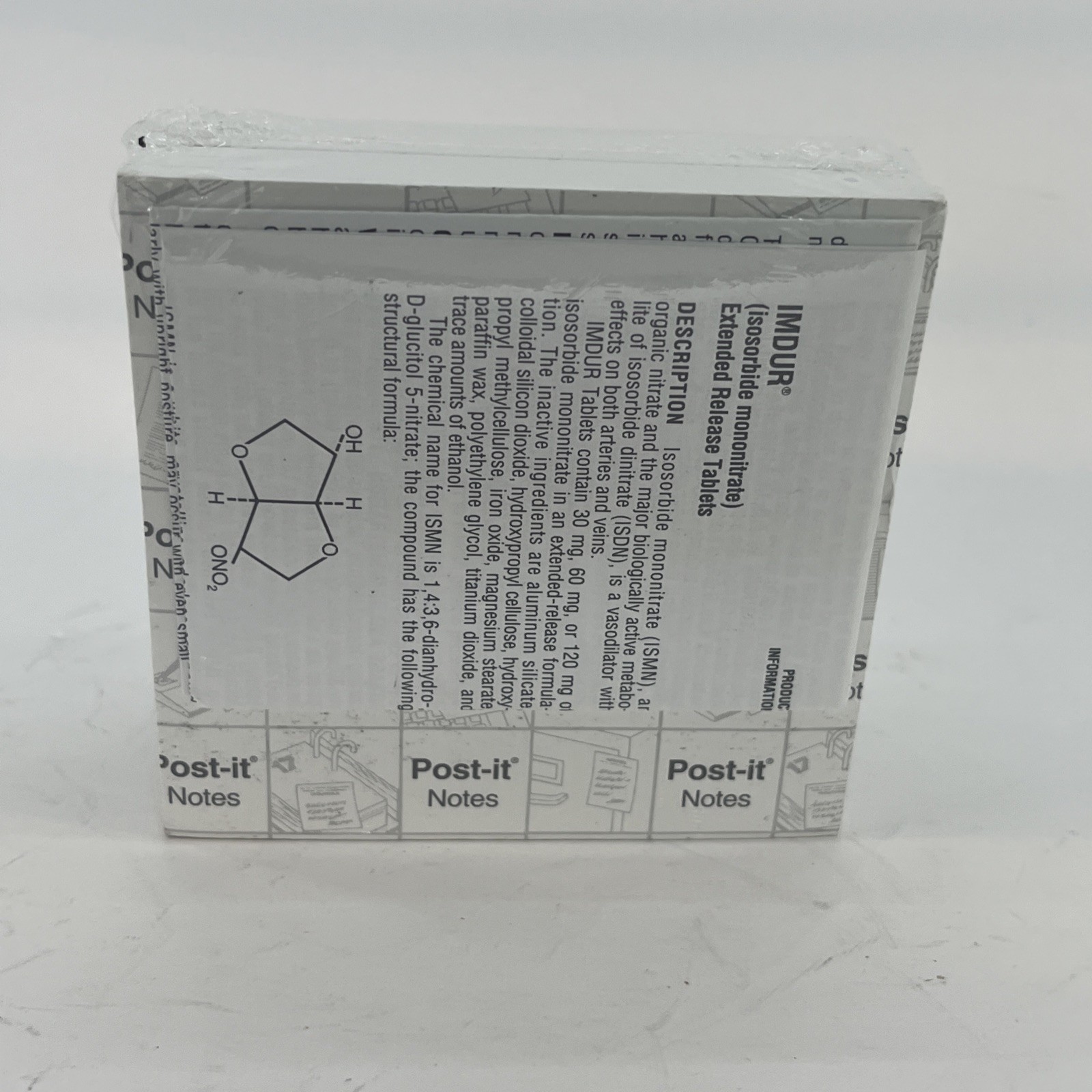 Imdur Post-it Notes Drug Rep Pharmaceutical (1 Pack Of 10) 4”x4” Note Pads