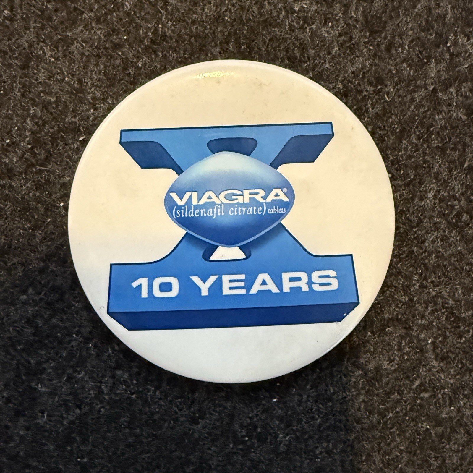 Vintage Y2K Pfizer Viagra Promo Wallet & Button Pin Lot Pharmaceutical Ephemera
