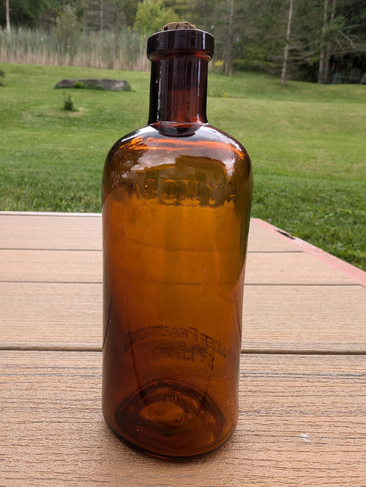 Hymosa Medicine Bottle Walker Pharmacal Company St. Louis Brown Glass Amber