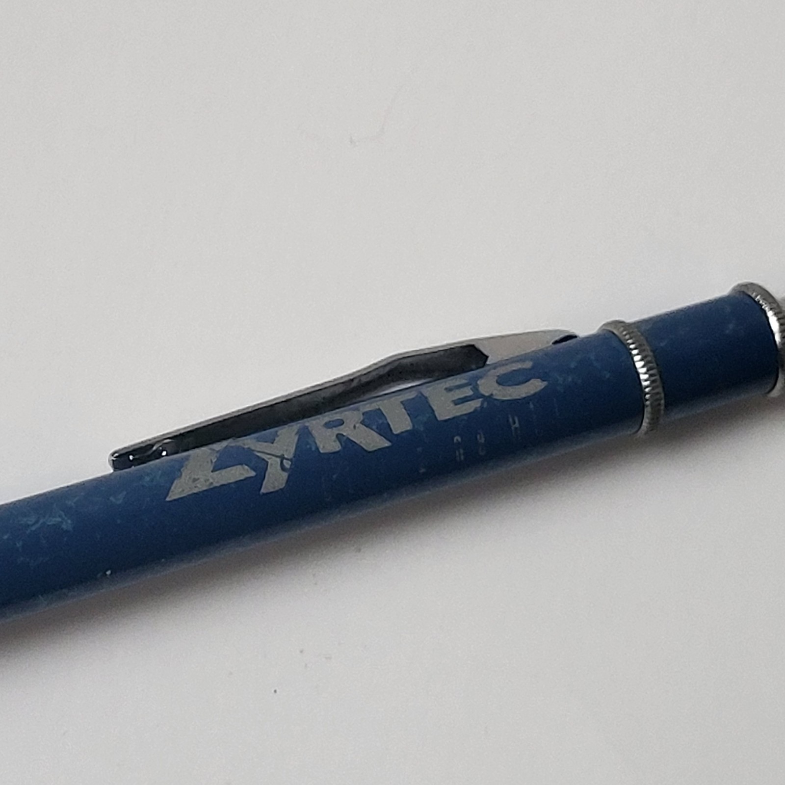 Zyrtec Blue Silver Heavy Metal Medical Drug Rep Pharmaceutical Pen Collectible