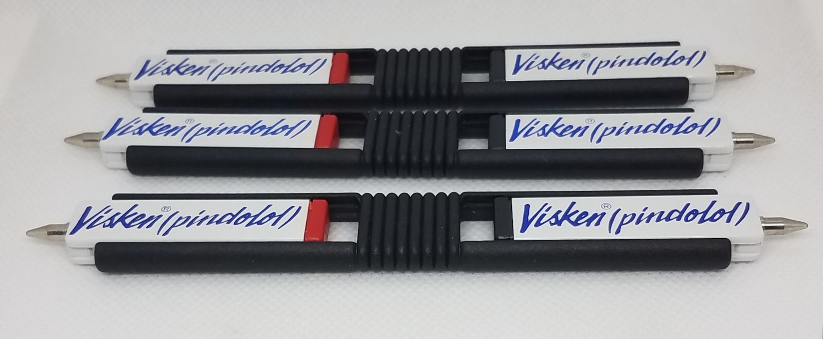 Visken Pindolol 3 Flip Ballpoint Pens Drug Rep Pharma Advertising Promotional