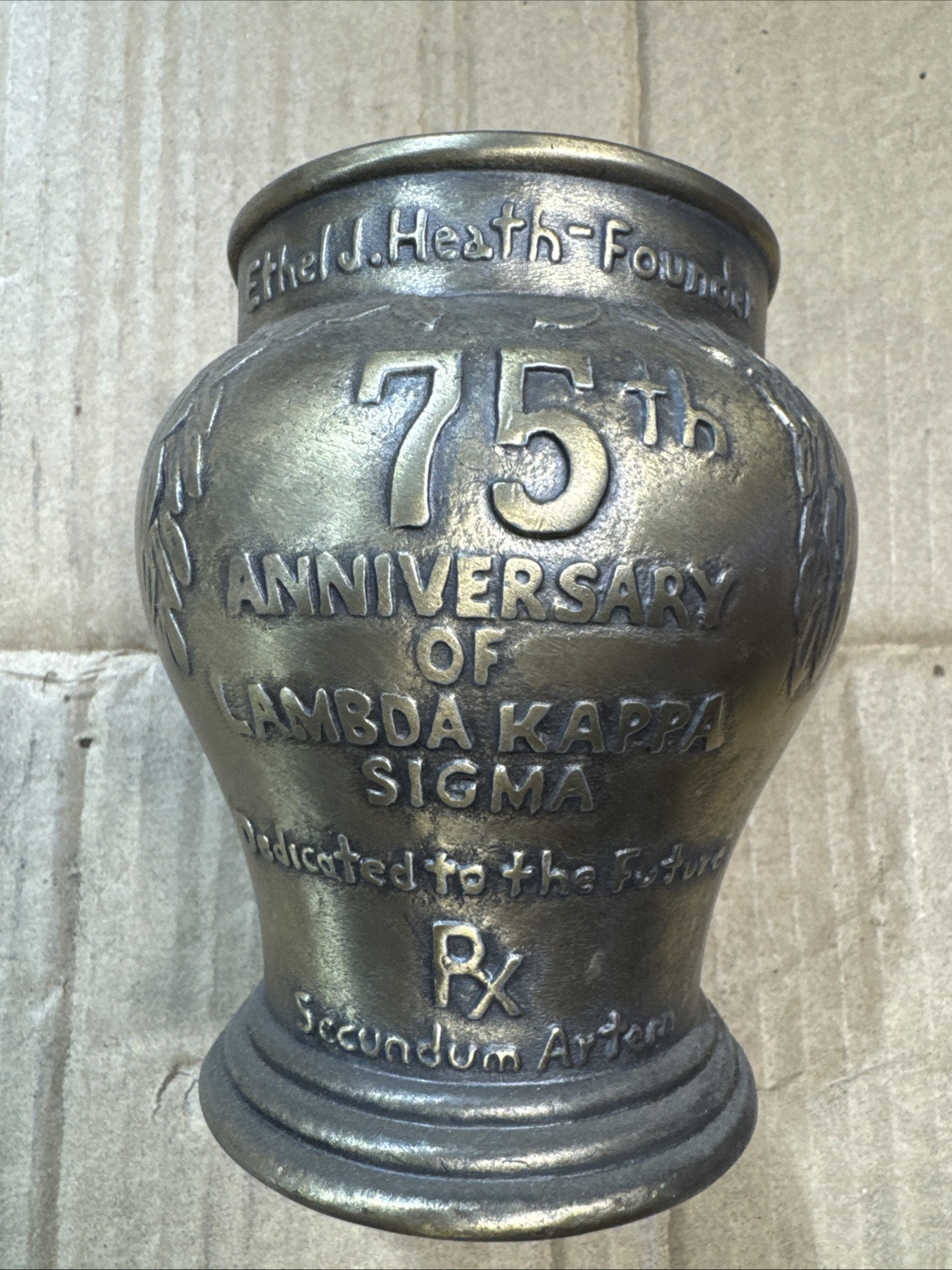 Vtg 1989 Schering Lambda Kappa Sigma 75th Anniversary Schering Mortar & Pestle