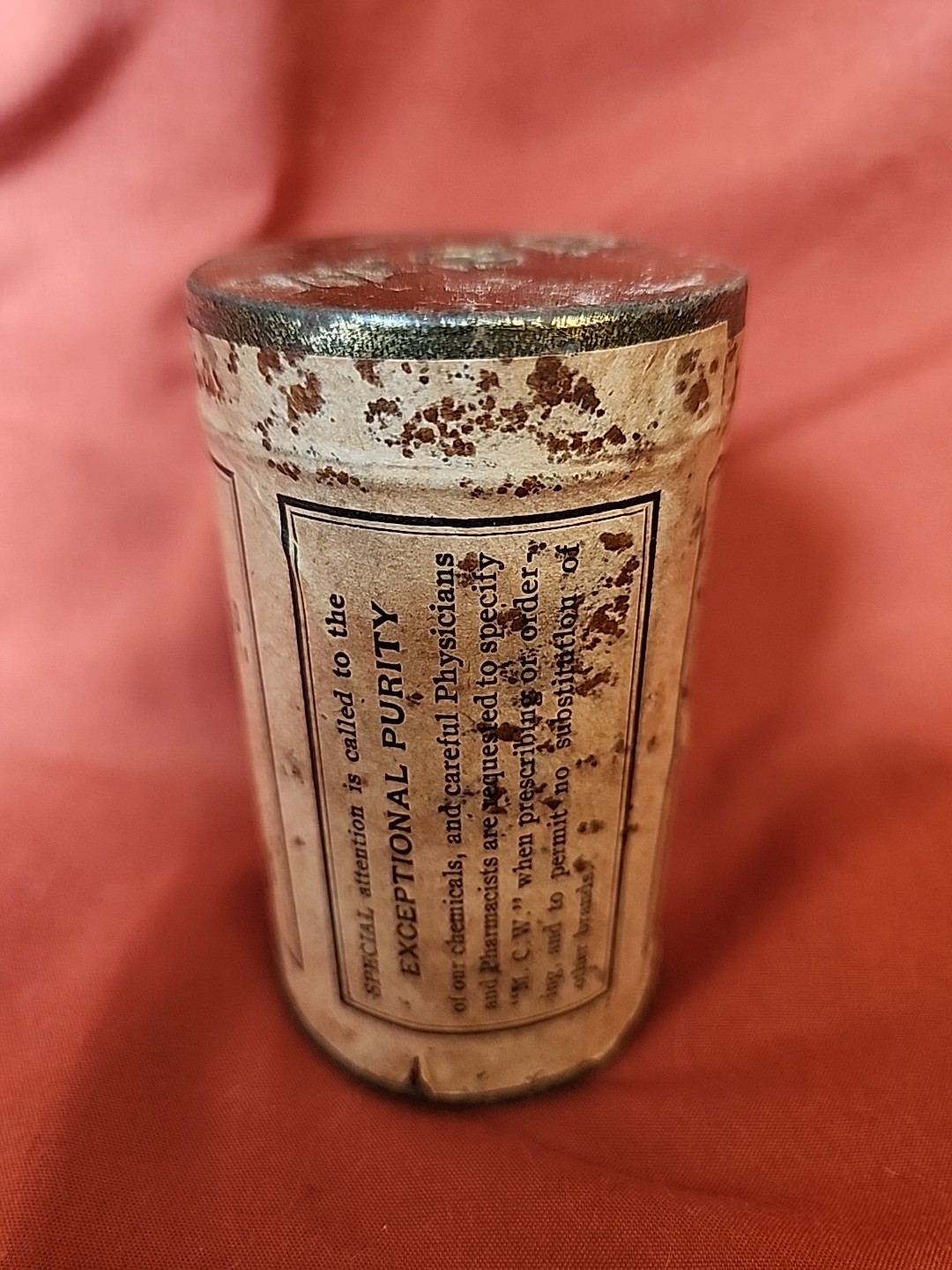 Mallinckrodt Chemical Works Iron Phosphate Scales Vintage Pharmaceutical Tin