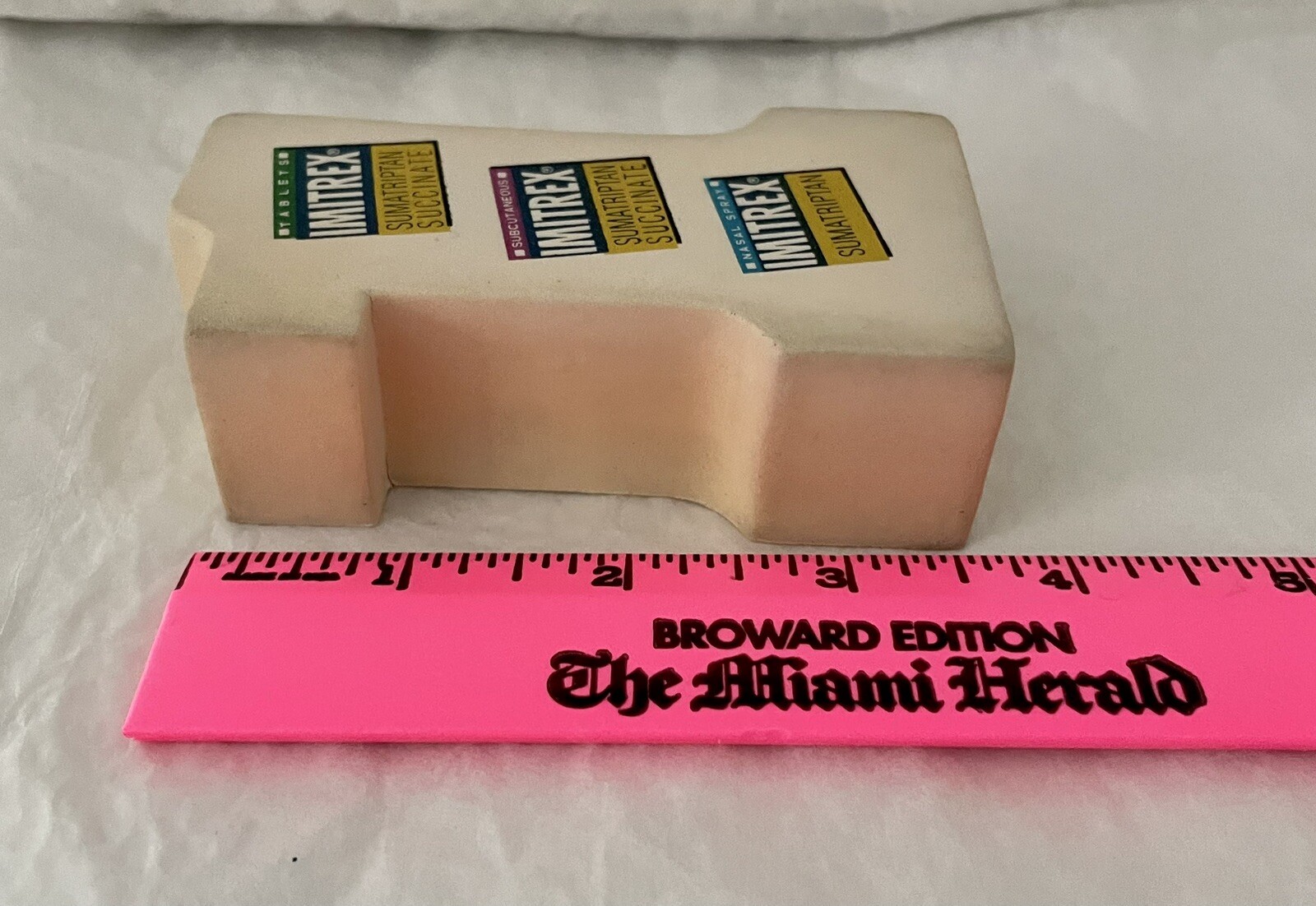 VTG 90’s IMITREX “FIRST TO MARKET” # ONE RUBBER STRESS RELIEF HAND GRIPER PHARMA