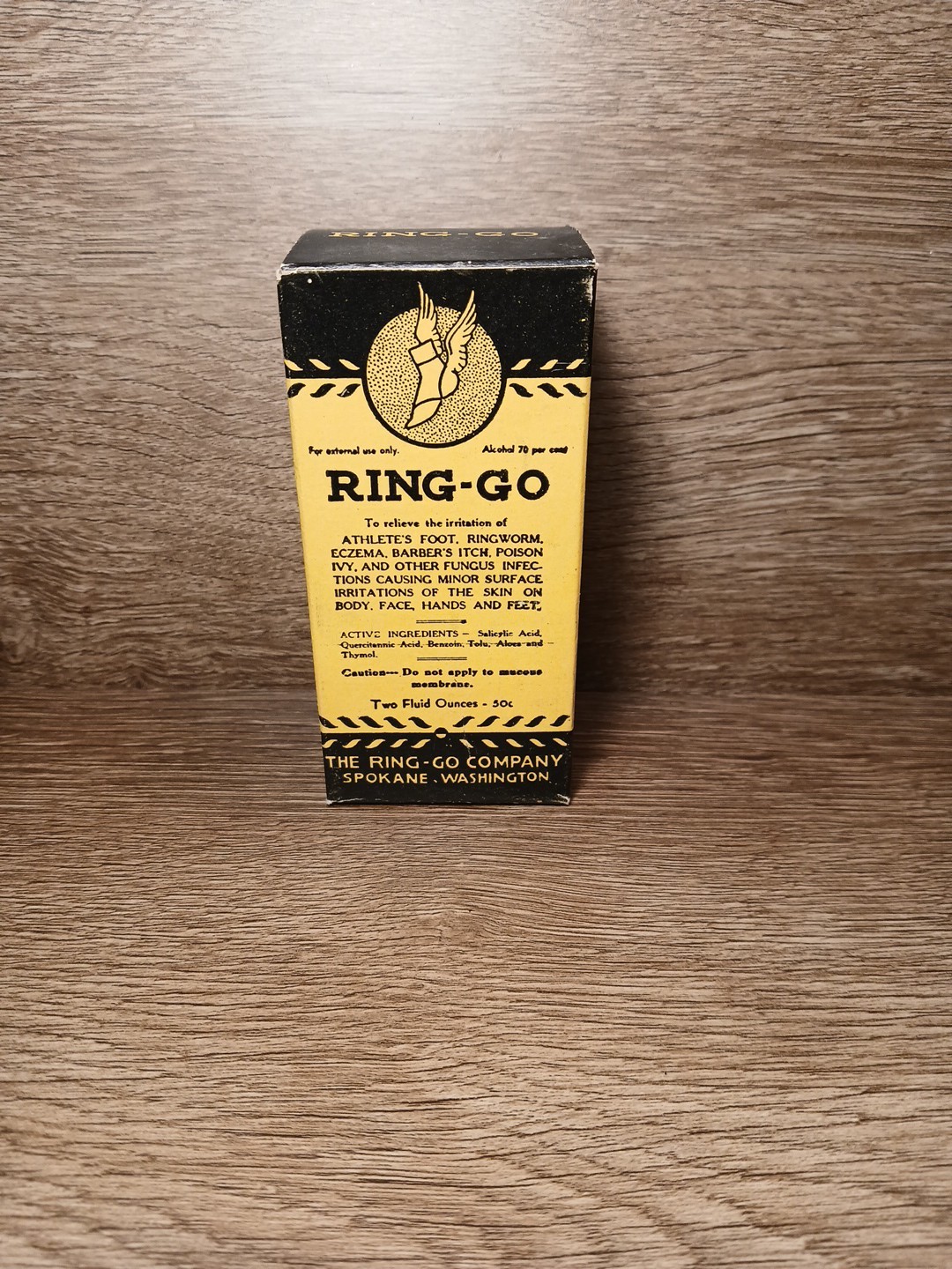 Athletes Foot Ring-Go Foot Cream Empty Box