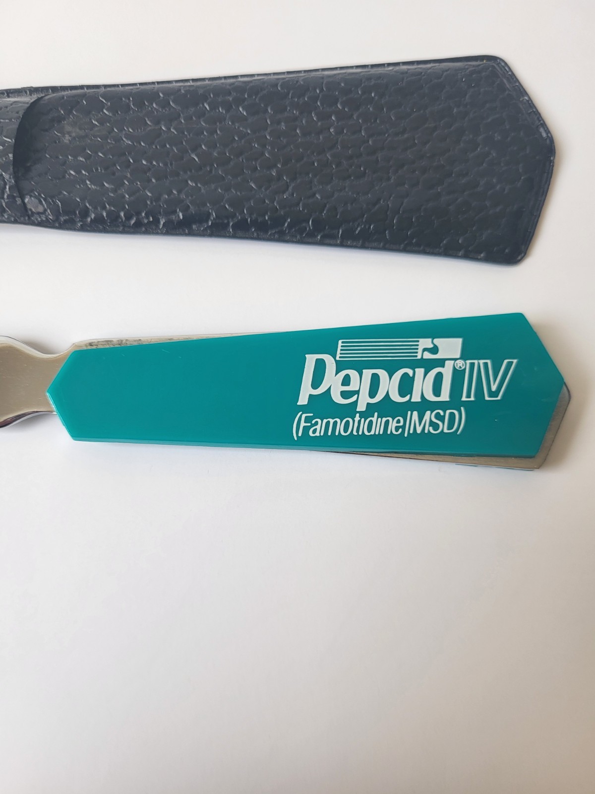 Pepcid IV Letter Opener w/ Case Pharmaceutical Drug Rep Promo Drug Collectible