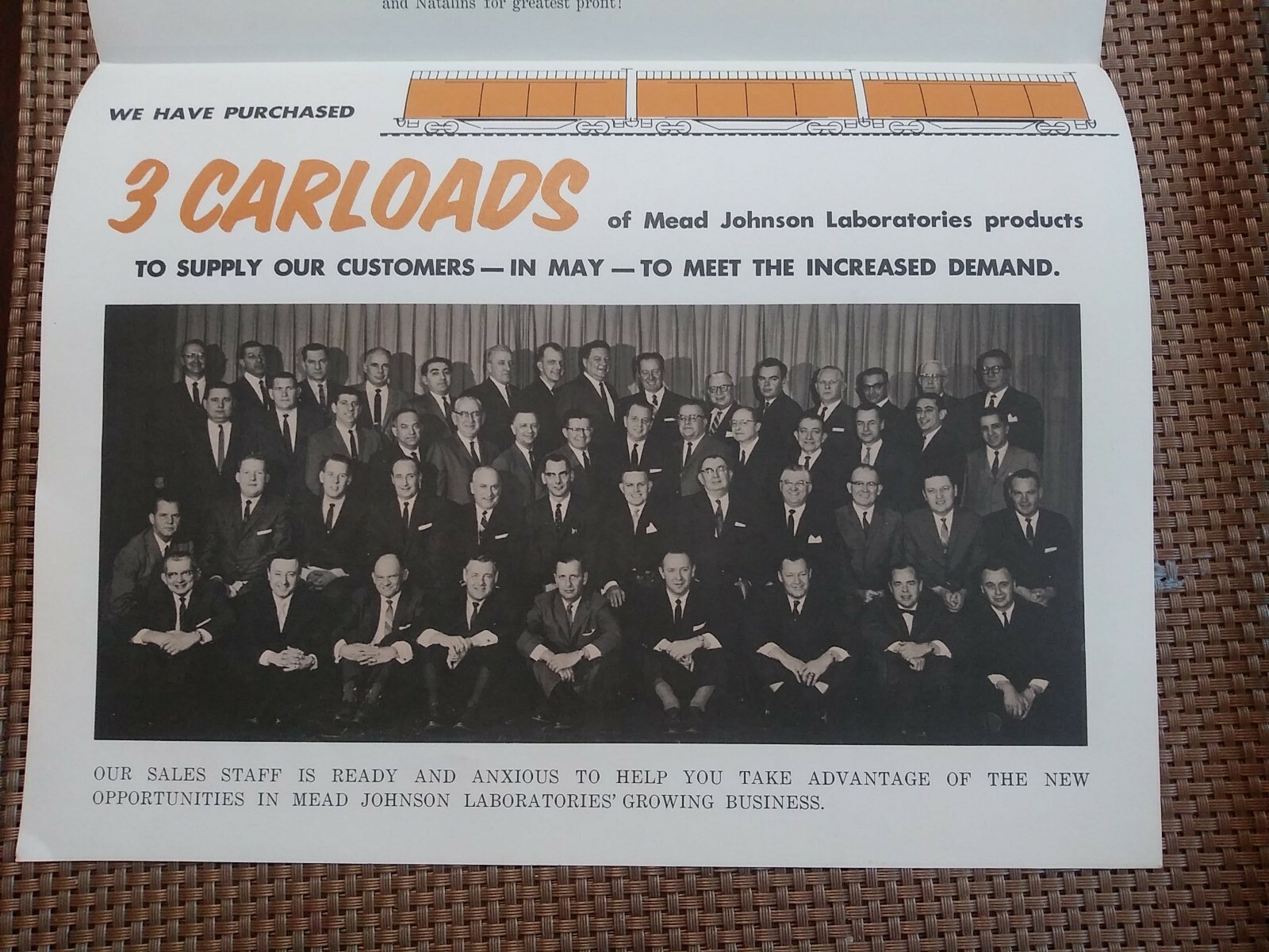 Vtg 1960’s Smith Kline & French Inc Promotional Flyer 3 Carload Promotion