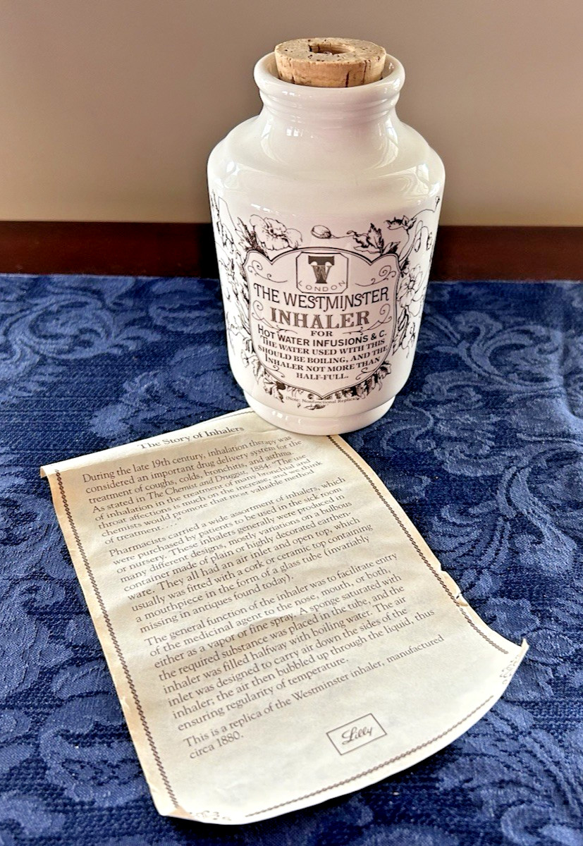Lilly Westminster Respiratory Inhaler London Replica (Nonfunctional) 6″ w/ Cork