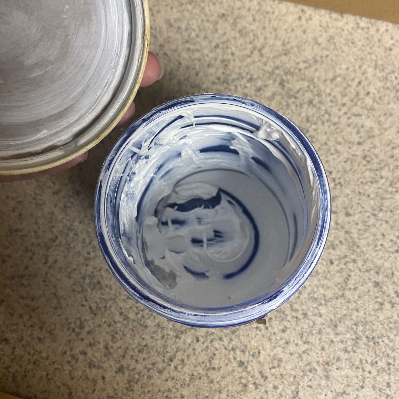 VTG Lassars Jel Cobalt Blue Glass Apothecary Jar Research Products Corp 1lb