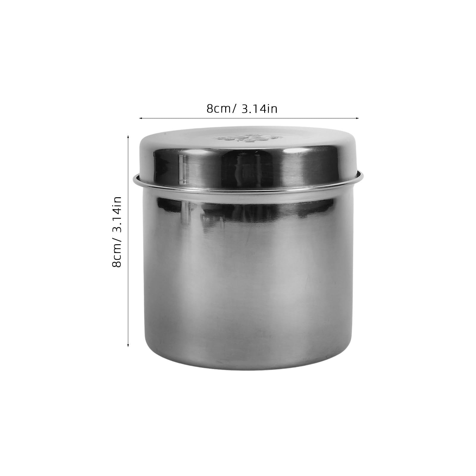 2 PCS Stainless Steel Jars Iodine Gauze Holder Iodophor Canister 3.14 Inch