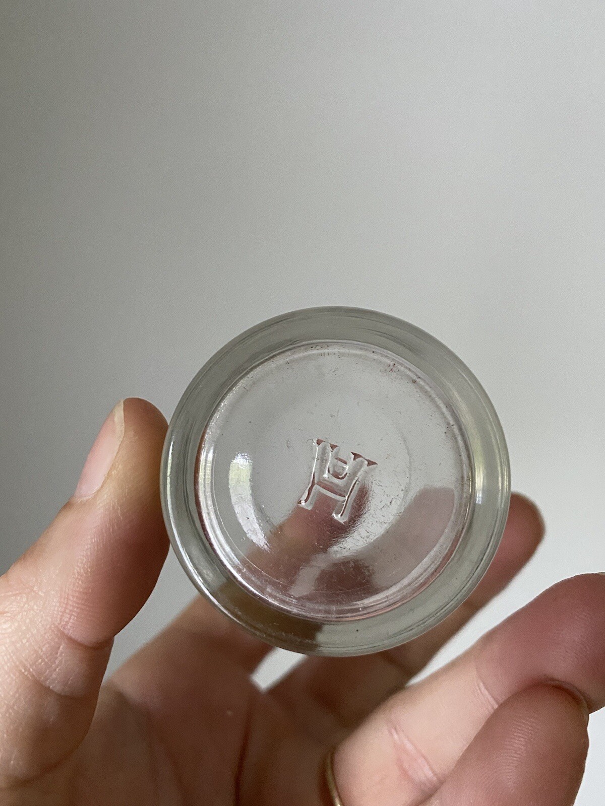 Hazel Atlas Sodiphene Vintage Clear Glass Dose Cup Advertising Germicide 2 3/4”