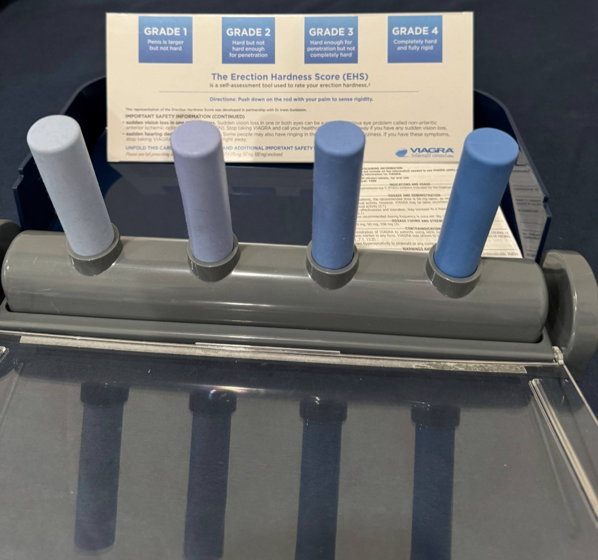 RARE Viagra Drug Rep Medical Display Penile ED Erection Assessment Scale