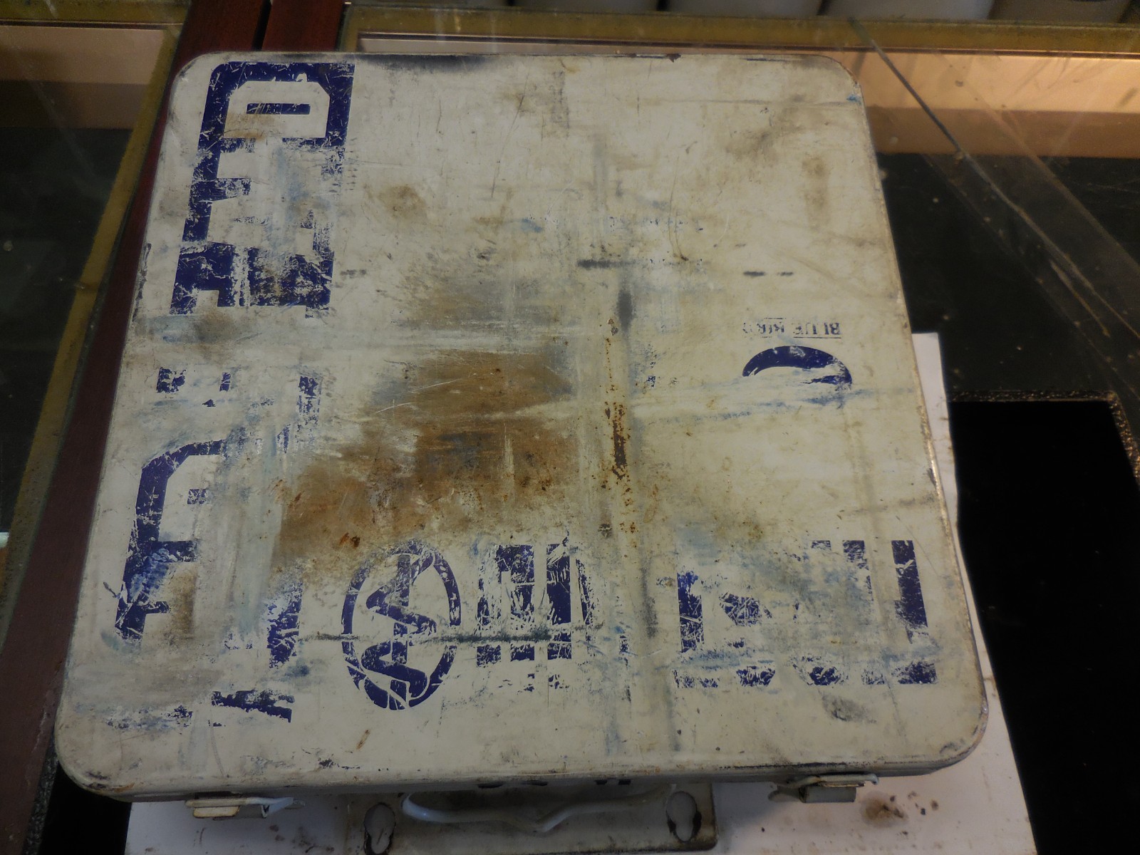 VTG Metal First Aid Kit Box BLUE BIRD BODY CO. Coach Heavy Steel Bluebird