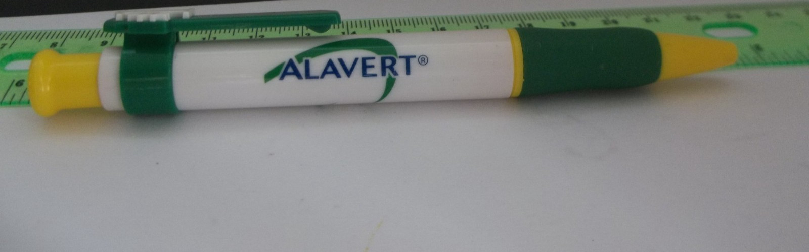 ALAVERT Promotional Pen Plastic Medium Weight Pharma Advertising