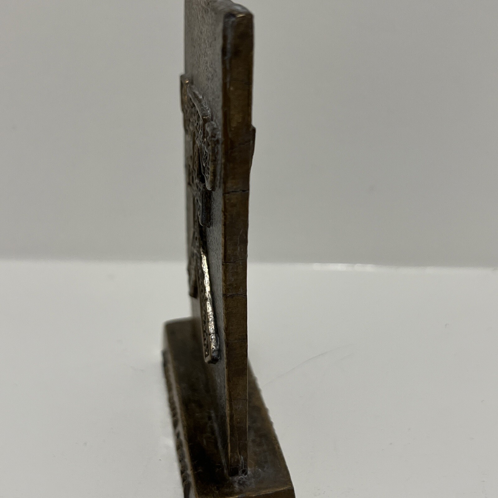 Vintage Pharmacy Brass Paperweight Tinactin Promotion Advertising Symbol