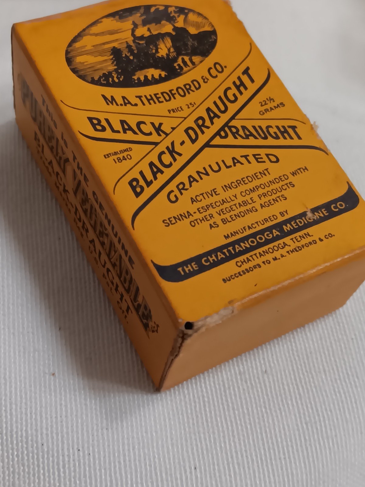 Pharmaceutical Box Lot Of 2 Black Draught Laxative & Nicotinamide Solution VTG