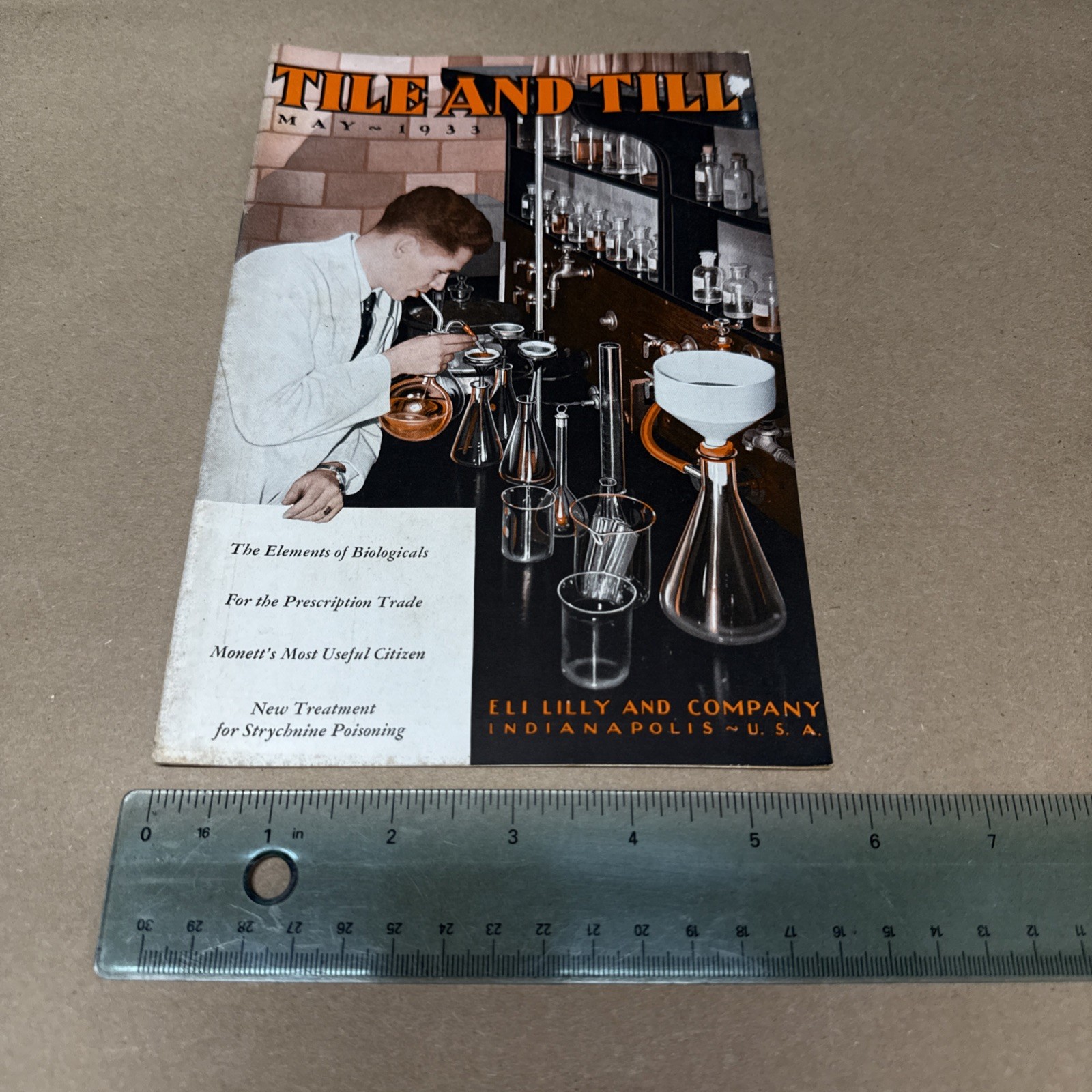 Tile And Till Magazine Eli Lilly And Company May 1933 Indianapolis Indiana