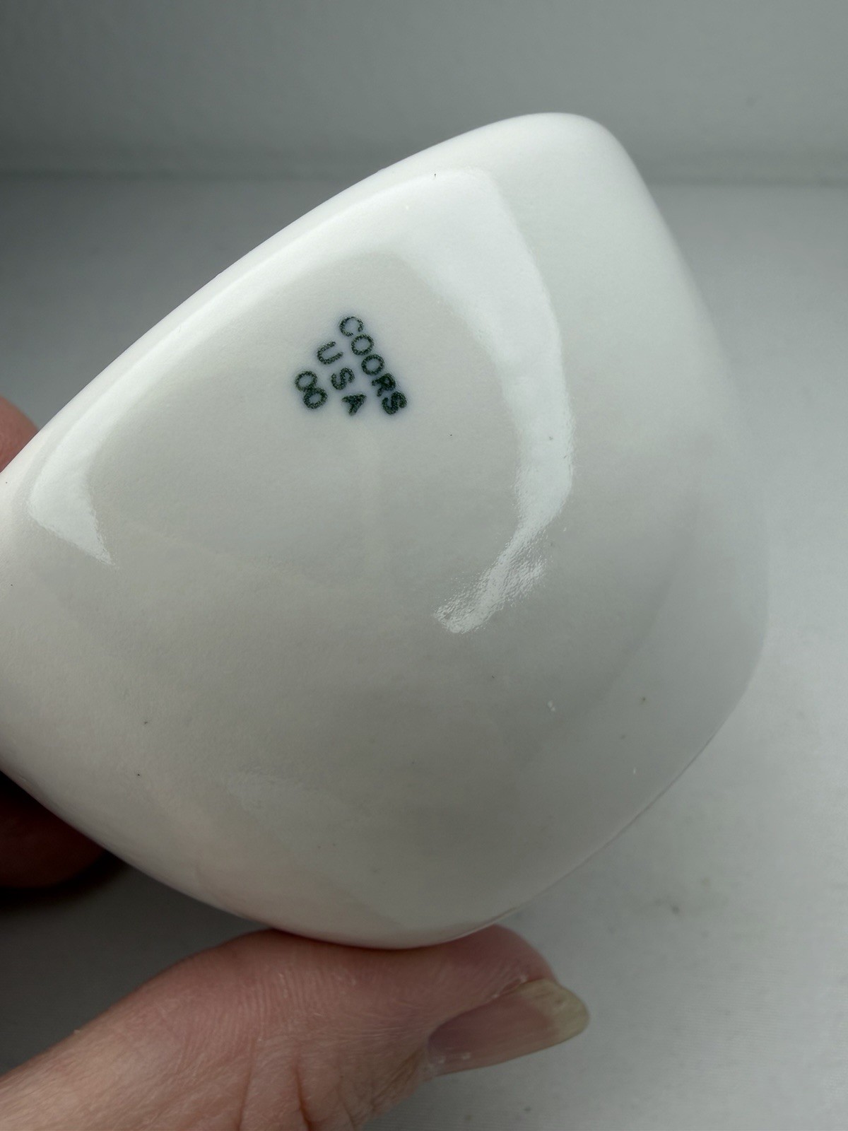 VTG Coors USA 00 CoorsTek 65mL Glazed Porcelain Mortar 3”x2” Pharmacy Apothecary