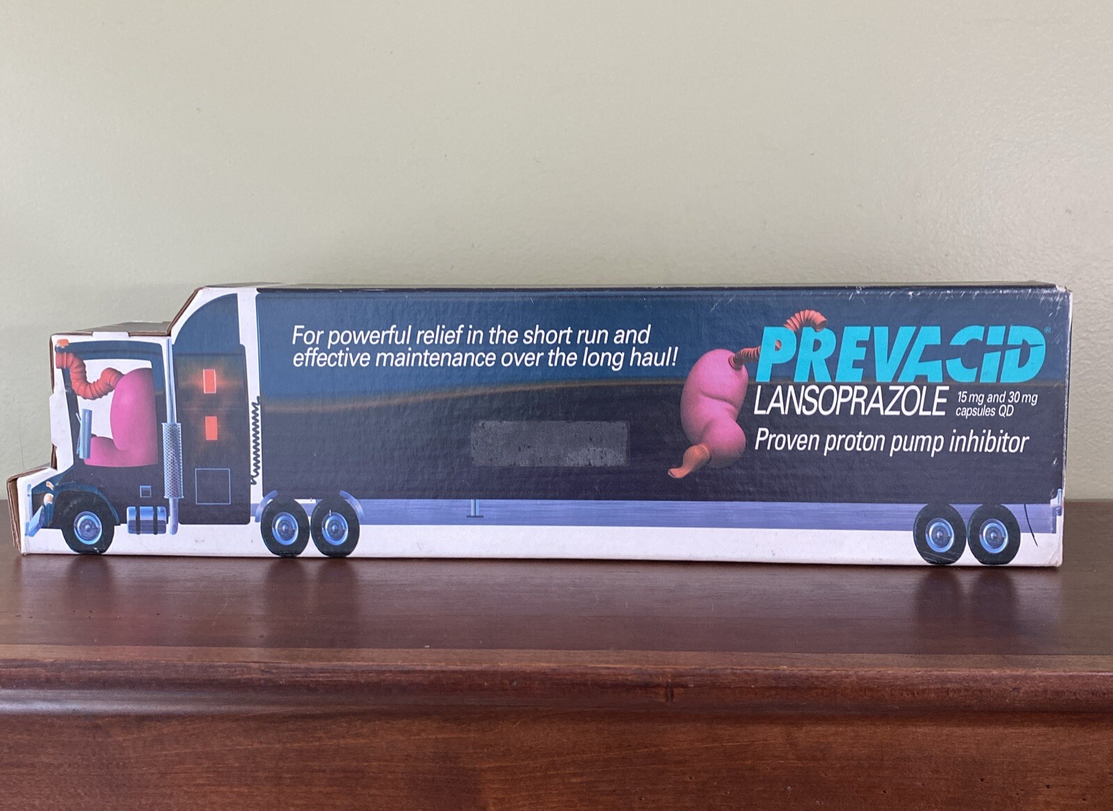 Pharmaceutical Drug Rep Prevacid Tractor Trailer Die Cast Toy Truck Imperfect Bx
