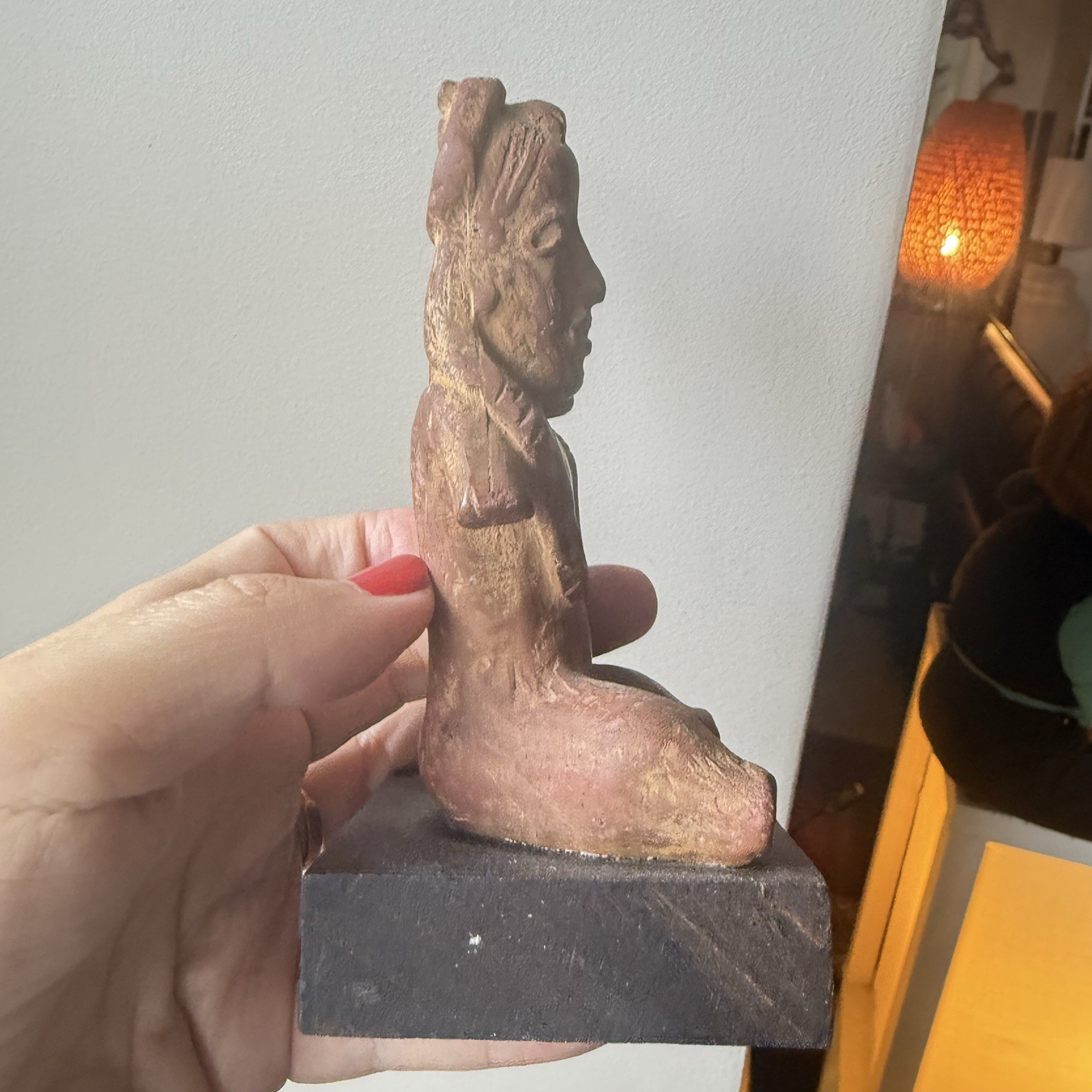ETRAFON DUAL EMOTIONAL DISTRESS TERRACOTA FIGURE IN GOOD CONDITION