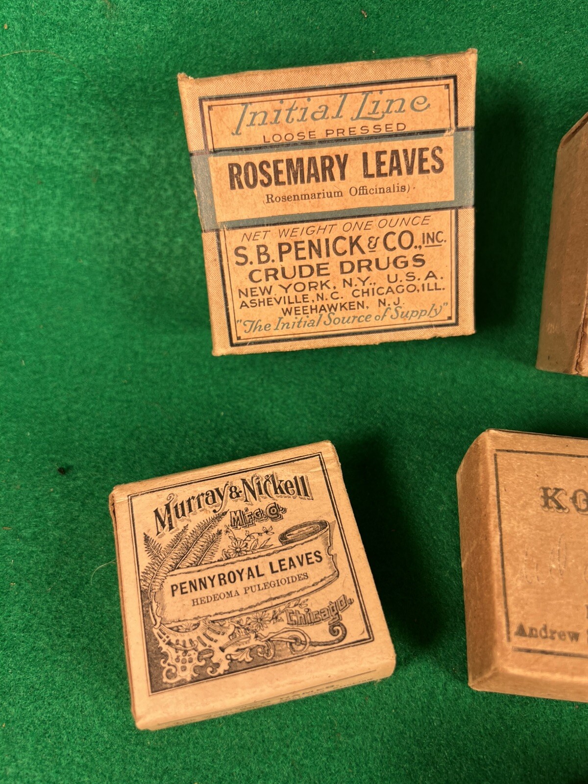 Vintage Apothecary Medicinal Herbs Lot Penick Murray Allaire Eatern Parke Davis
