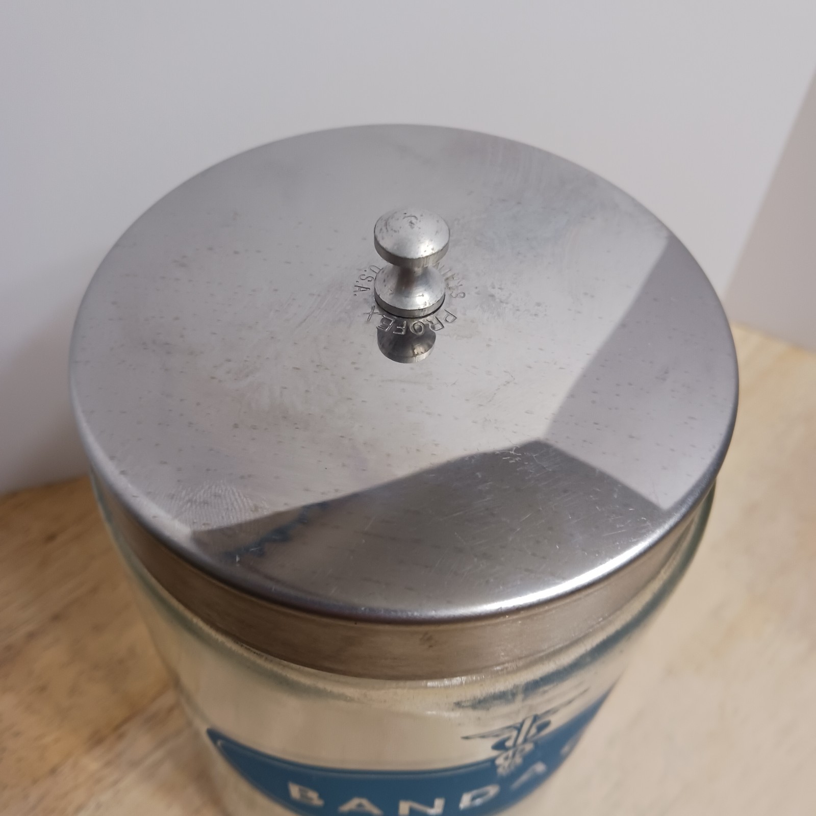 VTG PROFEX ’40s-’50s Glass Apothecary Dental Jar Containers Medical USA Set Of 3