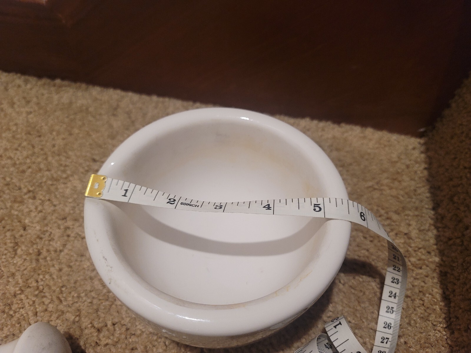 Vintage Coors 60322 Mortar & 60322 Pestle Porcelain Science Lab Medical RX USA