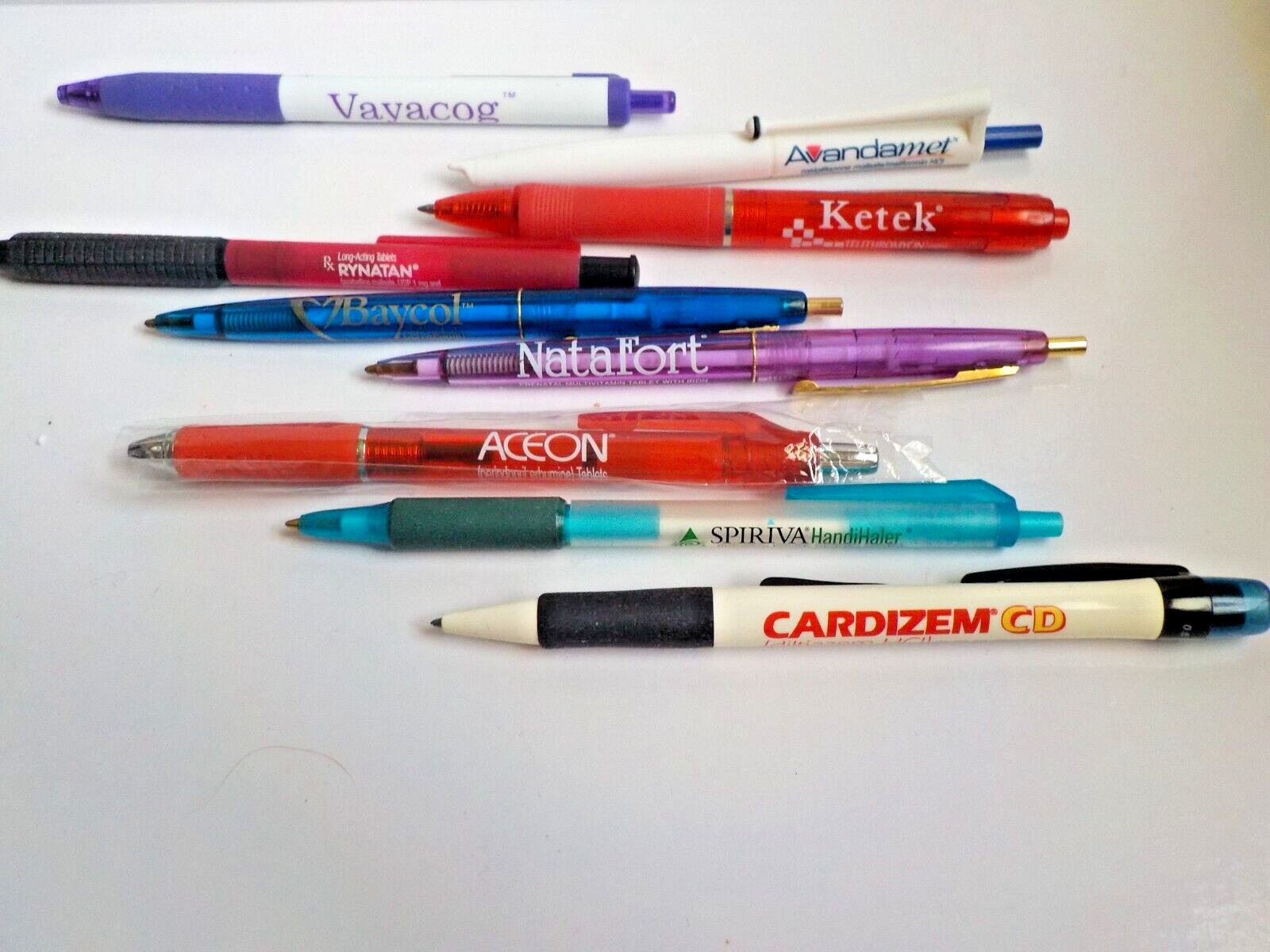 9 DRUG REP PENS ACEON VAYACOG BAYCOL KETEK RYNATAN SPIRIVA CARDIZEM CD NATAFORT