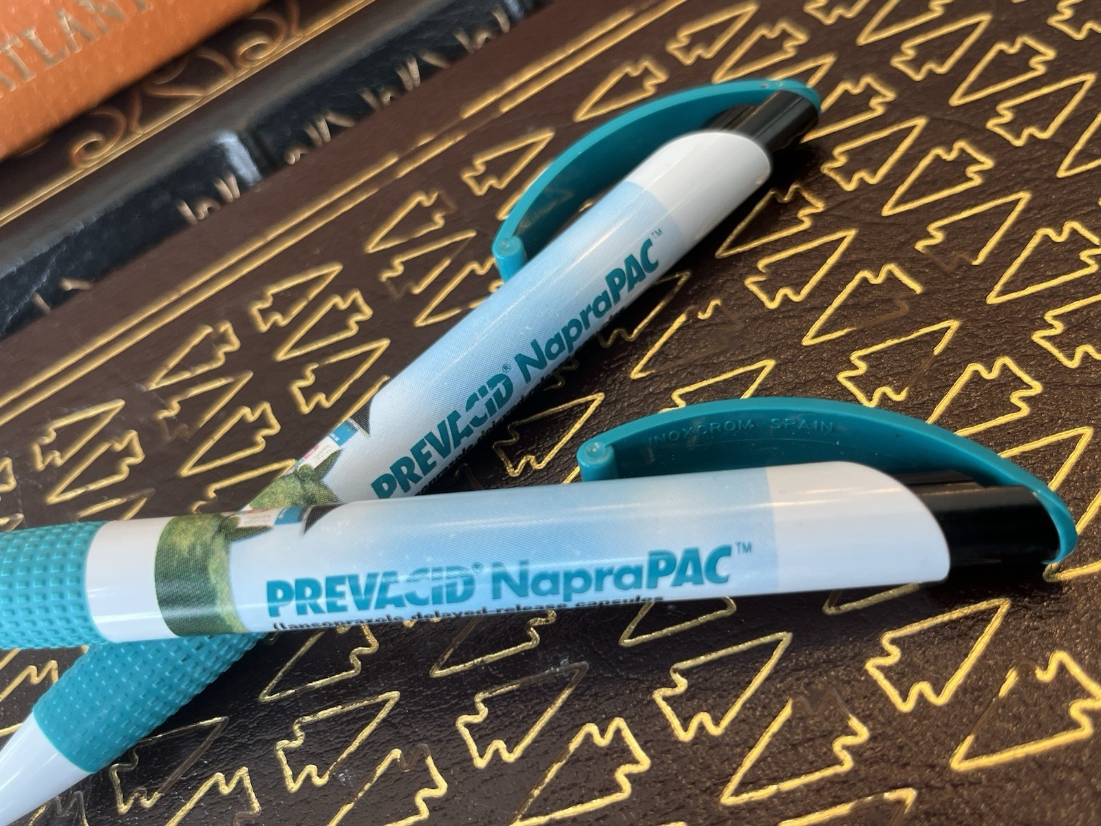 2 Vintage Prevacid Pharmaceutical Drug Rep Pens Made In Spain. Write!!