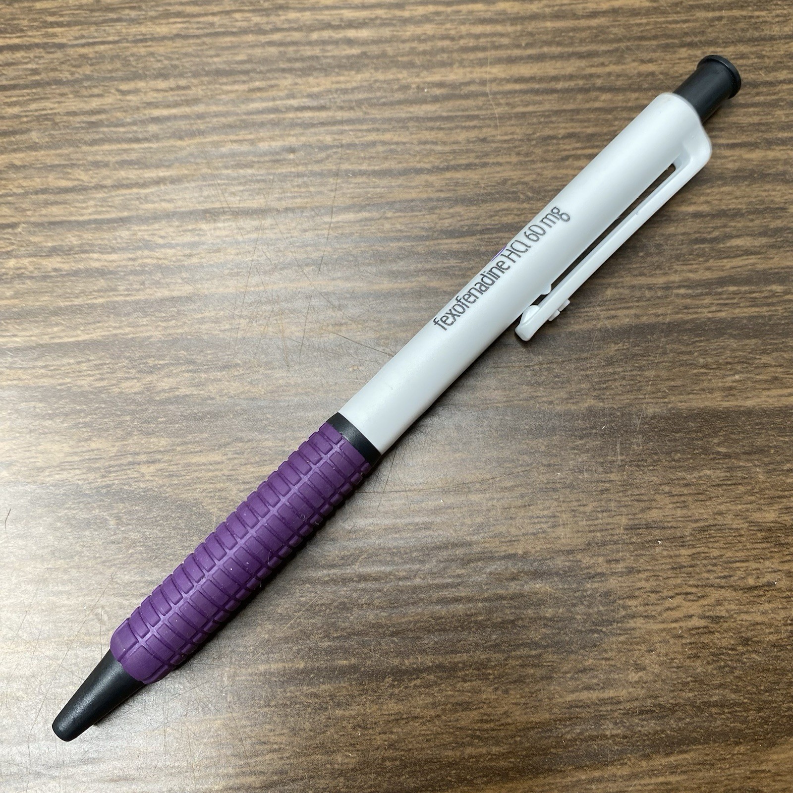 Pharmaceutical Advertising ALLEGRA Drug Rep Paper Mate Click Pen w/ Grip Writes