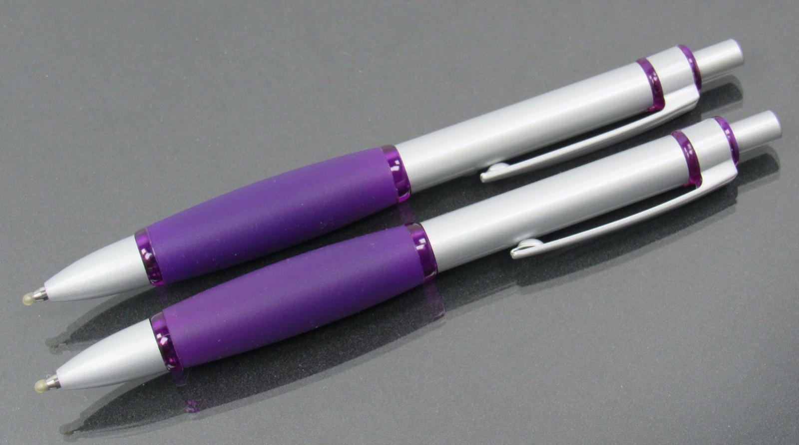 Purple FROVA Metal Clad PENS Drug Rep Pharmaceutical Promo Advertising Lot of 2