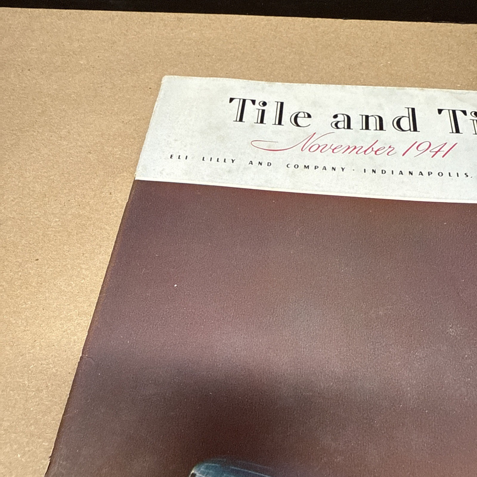 Tile And Till Magazine Eli Lilly And Company November 1941 Indianapolis Indiana