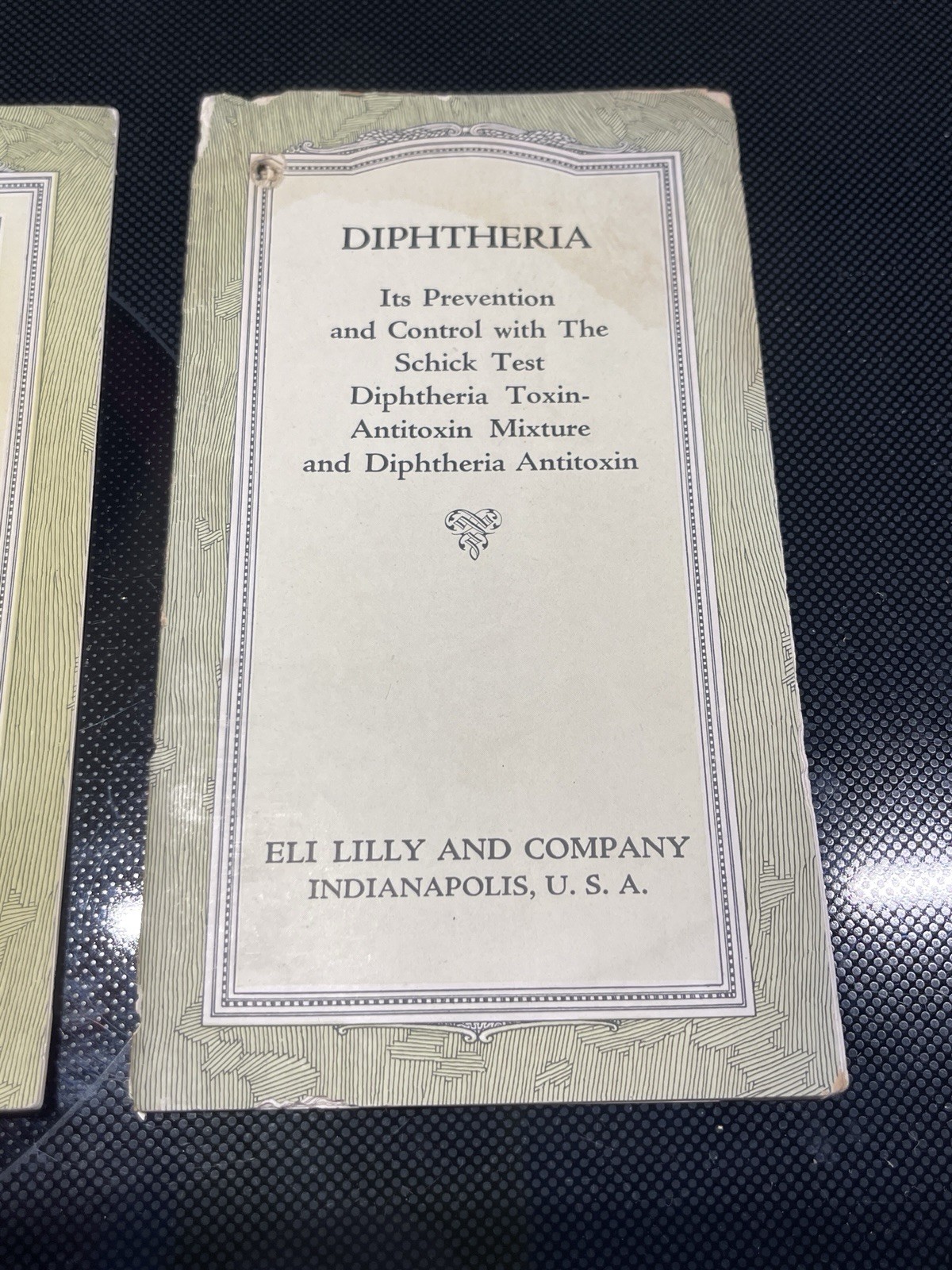 Vtg 1920s Eli Lilly Medical Booklets Ephedrine Sulphate & Diphtheria Prevention