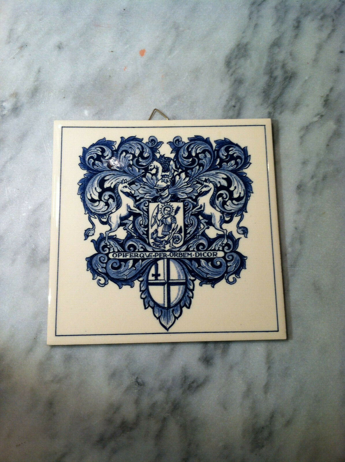 Vintage Handmade Pharmaceutical Ceramic Delft Tile Limited Edition Delft Holland