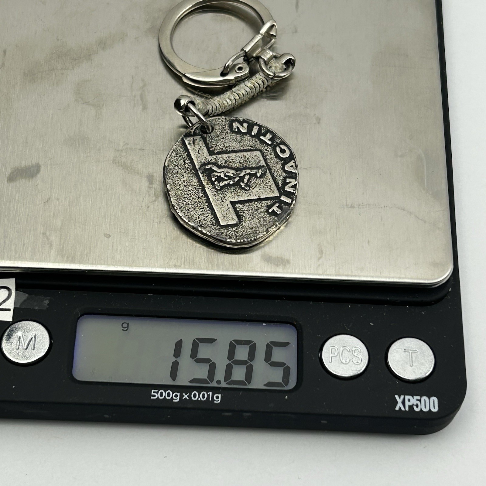 Vintage Tinactin Pharmaceutical Advertising Token Keychain – Wrestler Athlete