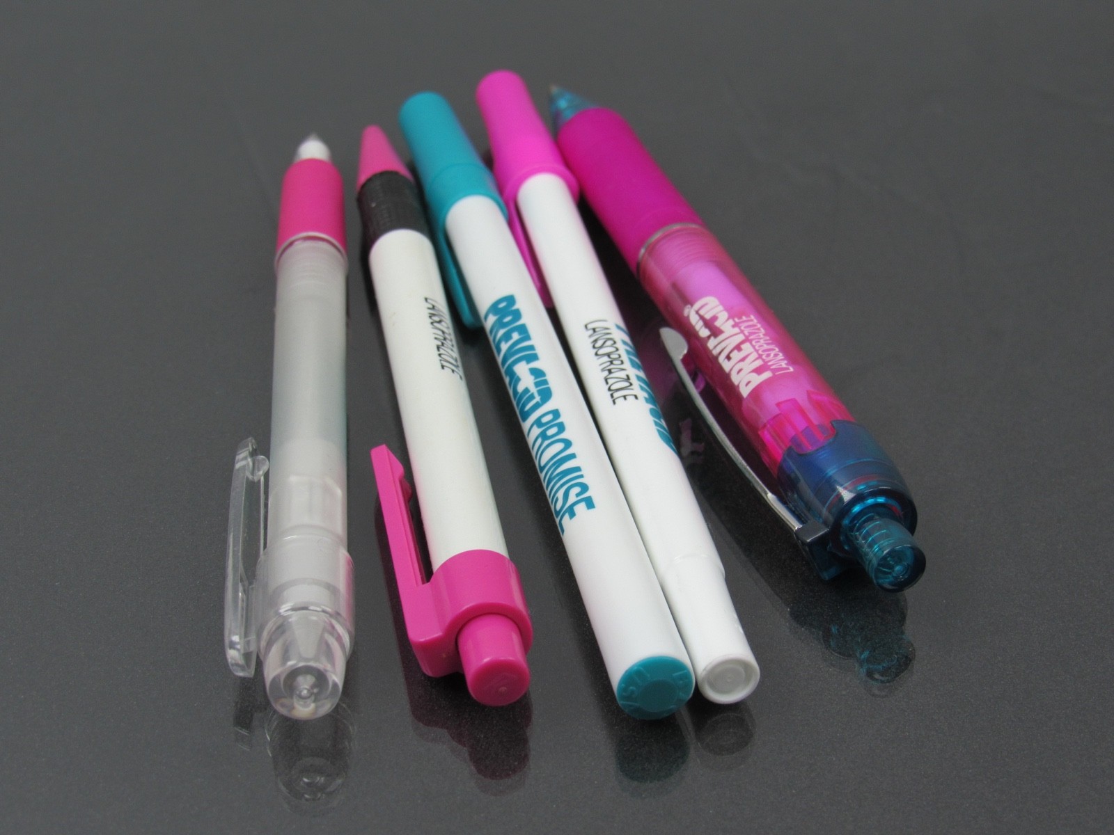 Lot of 5 Prevacid PENS Drug Rep Pharmaceutical Promo Medical Advertising