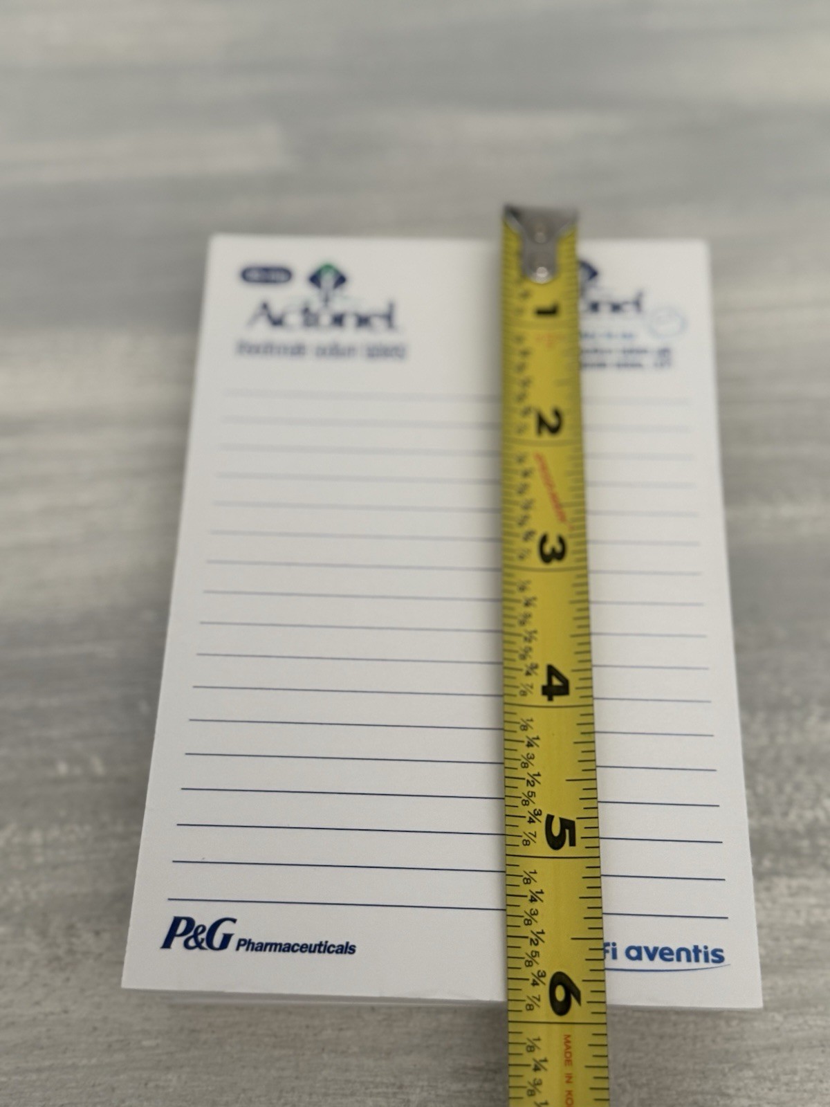 Actonel Sodium Tablets Pharmaceutical Drug Rep Notepad Sticky Notes Drug Rep
