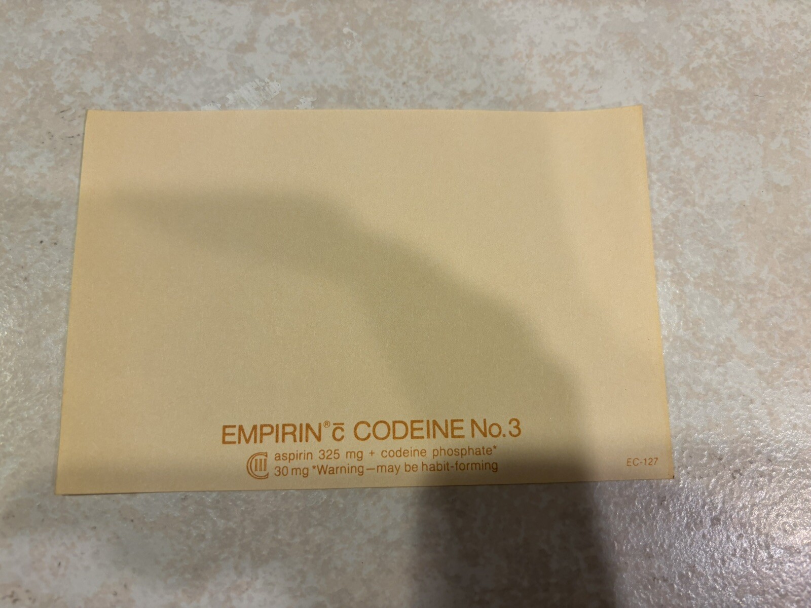 VTG Empirin Codeine No. 3 Notepad Paper Doctor Ephemera Pharmacy