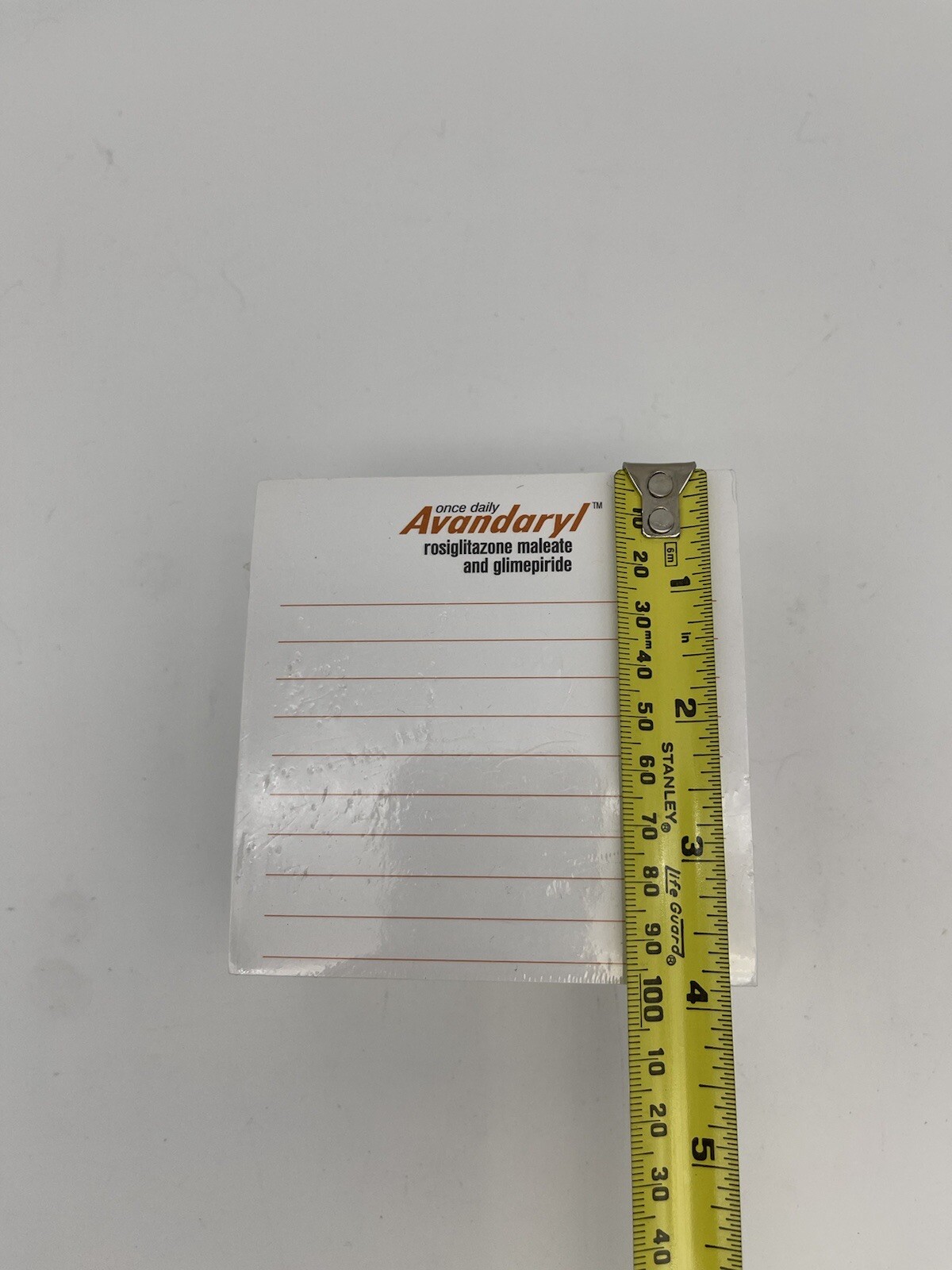 Avandaryl 4″ x 4″ Pharmaceutical Drug Rep Paper Note Pad, New Sealed