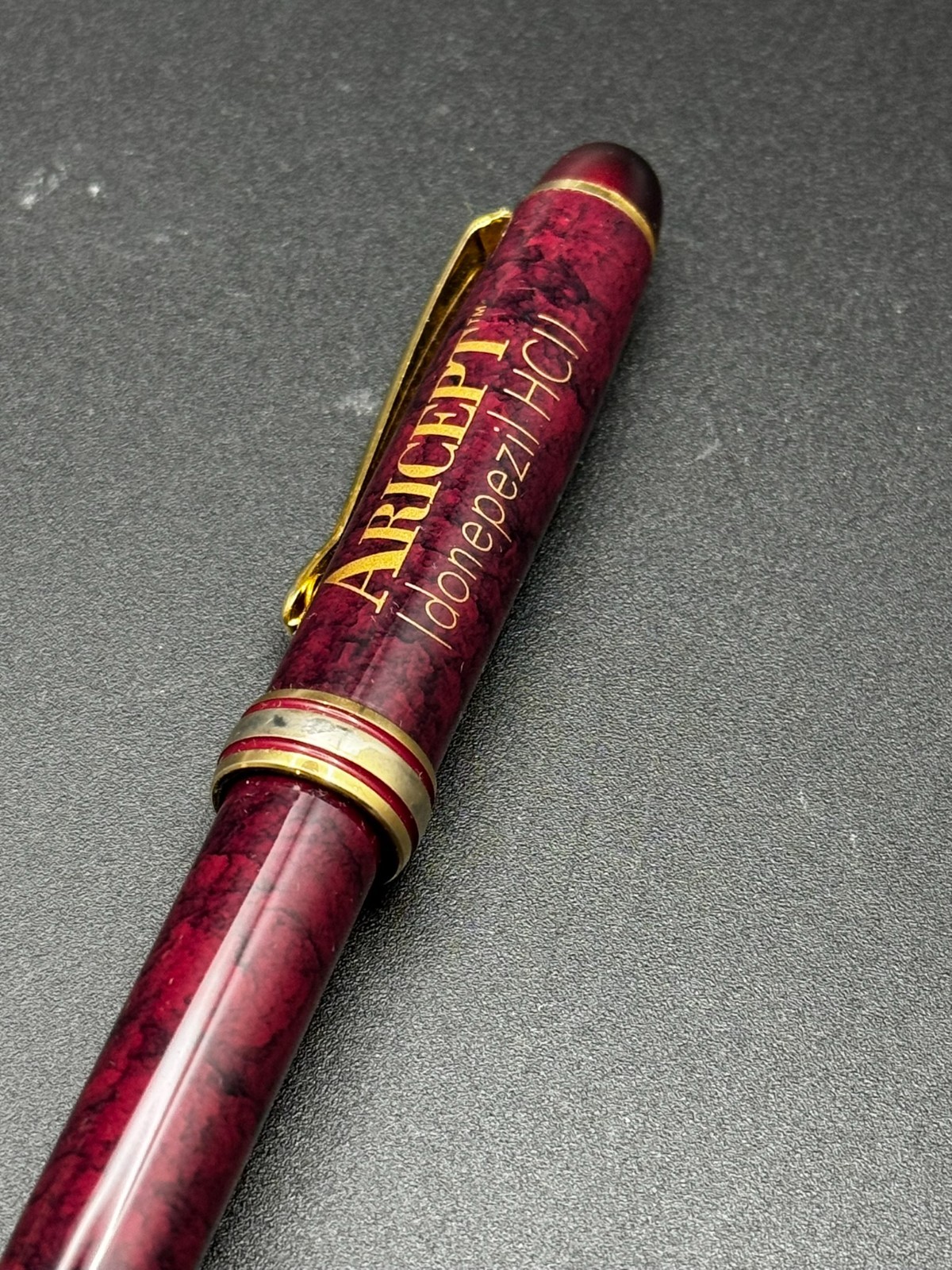 Aricept Heavy Metal PEN Clicker Drug Rep Pharmaceutical Promo Advertising works
