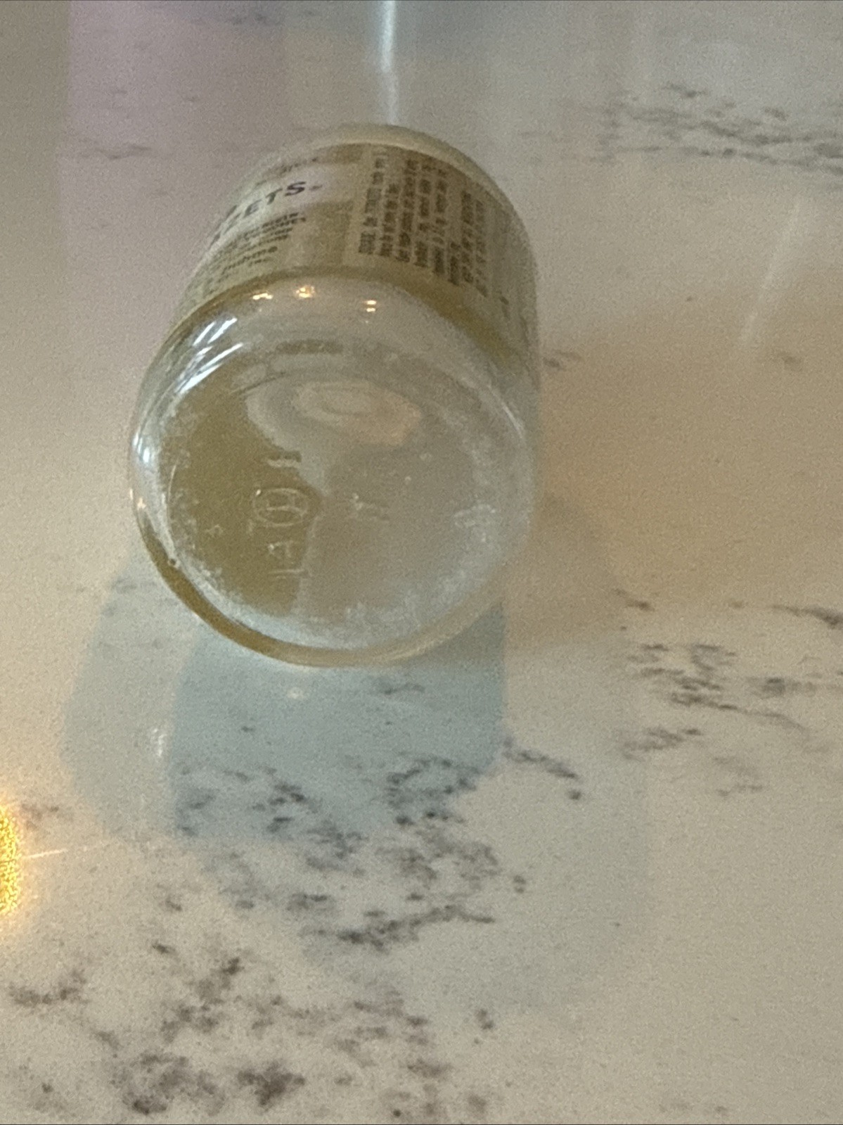 Vintage Tetrazets Lozenge Empty Prop Glass Bottle Merk Sharp & Dohme