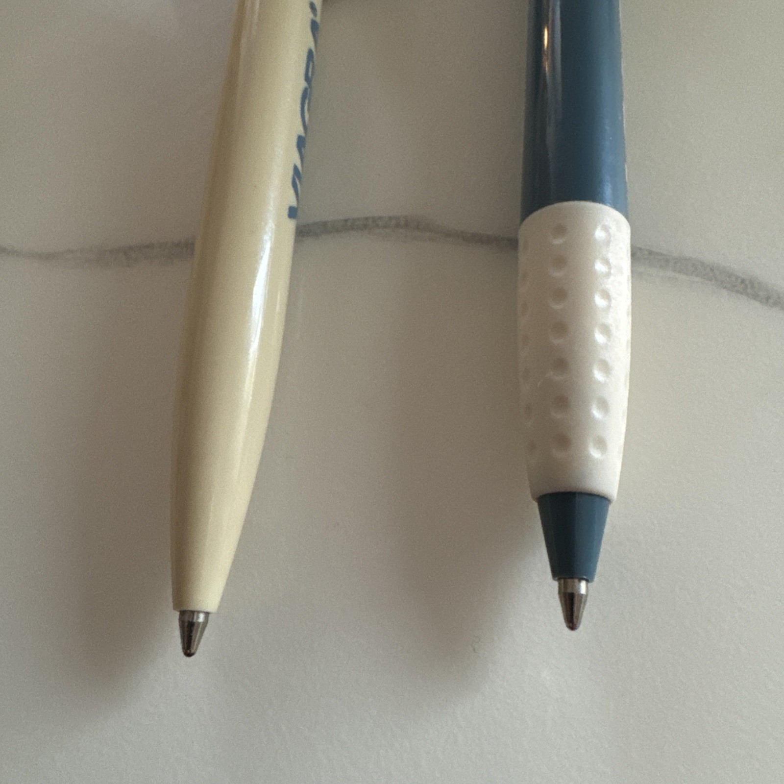 Vintage VIAGRA Drug Rep Click Pens Plastic Blue And Cream Pharmaceutical