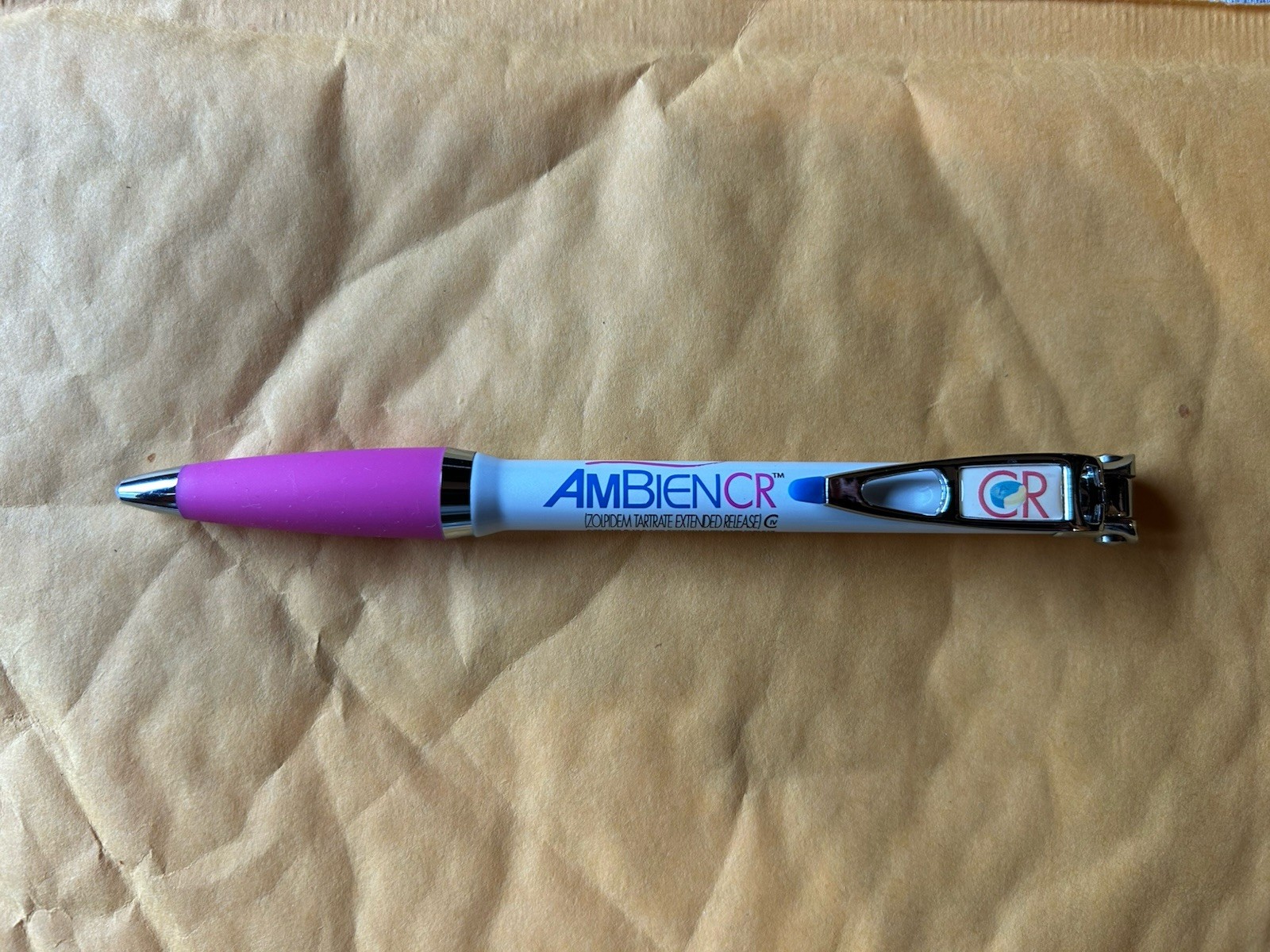 Drug Rep AMBIEN CR Collectible Heavy Metal Pen RARE