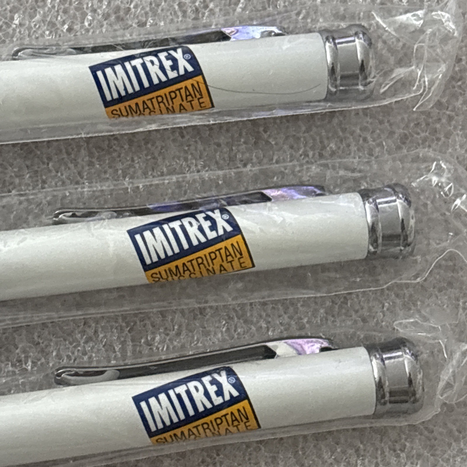 (3) IMITREX Pharma Drug Rep Promo Heavy Metal Pens