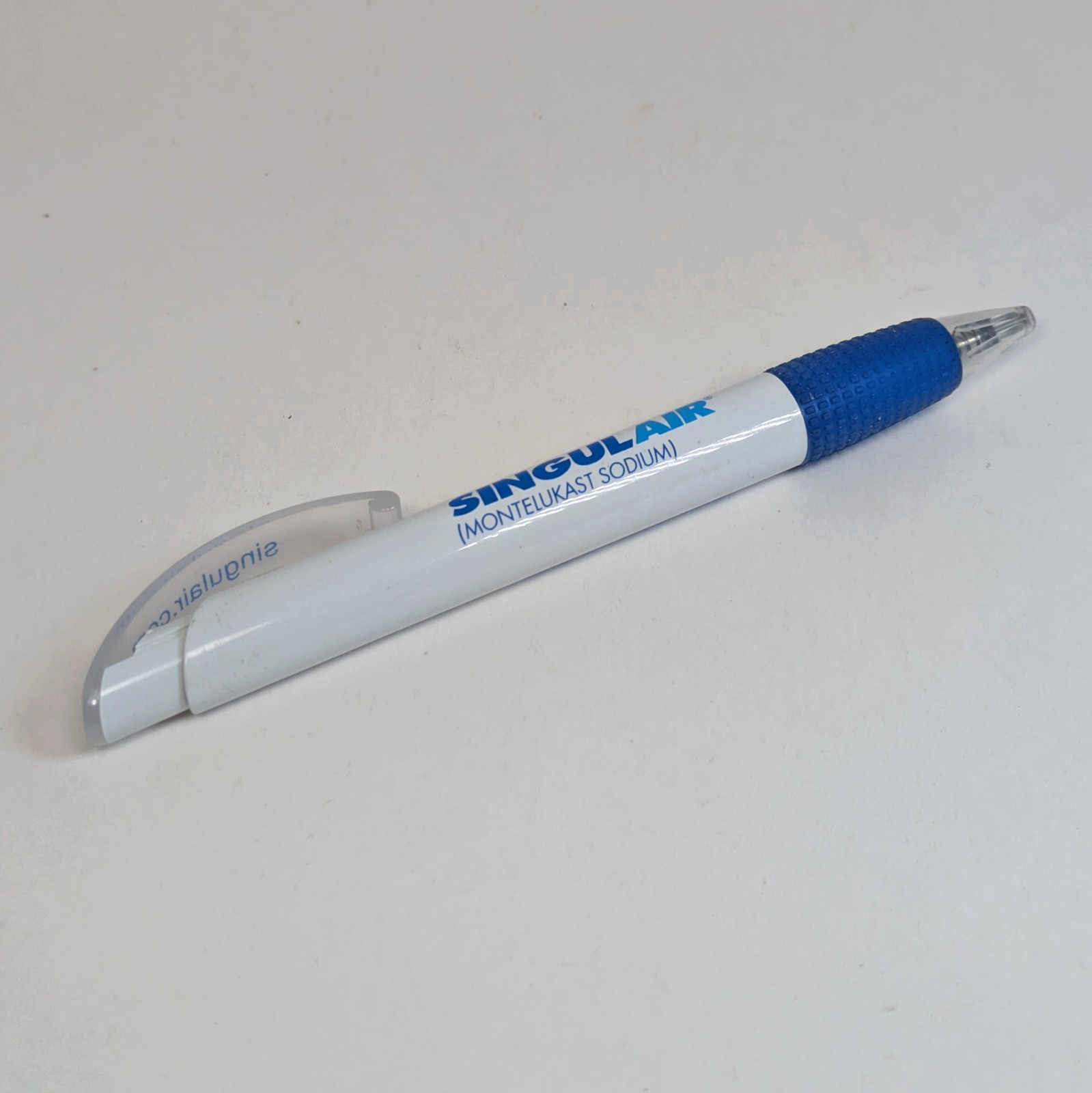 Pharmaceutical Drug Rep Pen Singulair Advertising White Blue